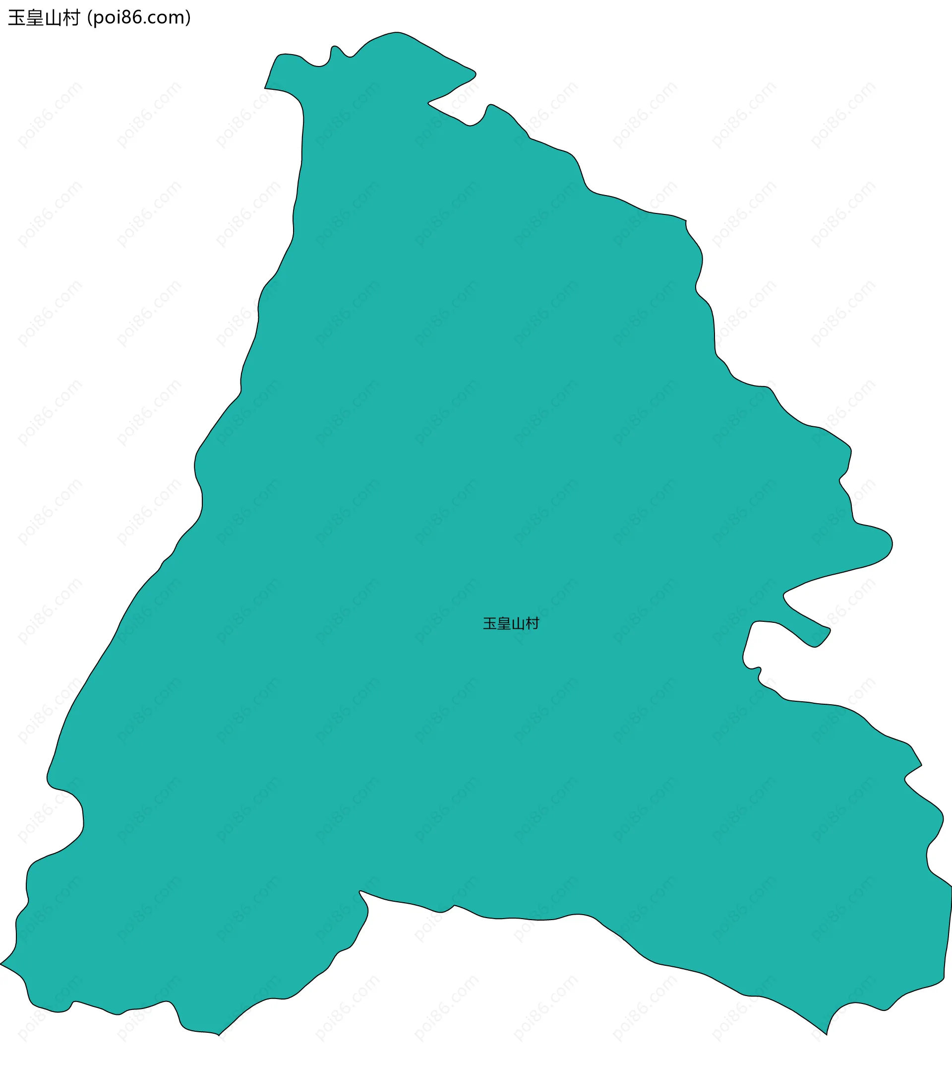 玉皇山村边界地图