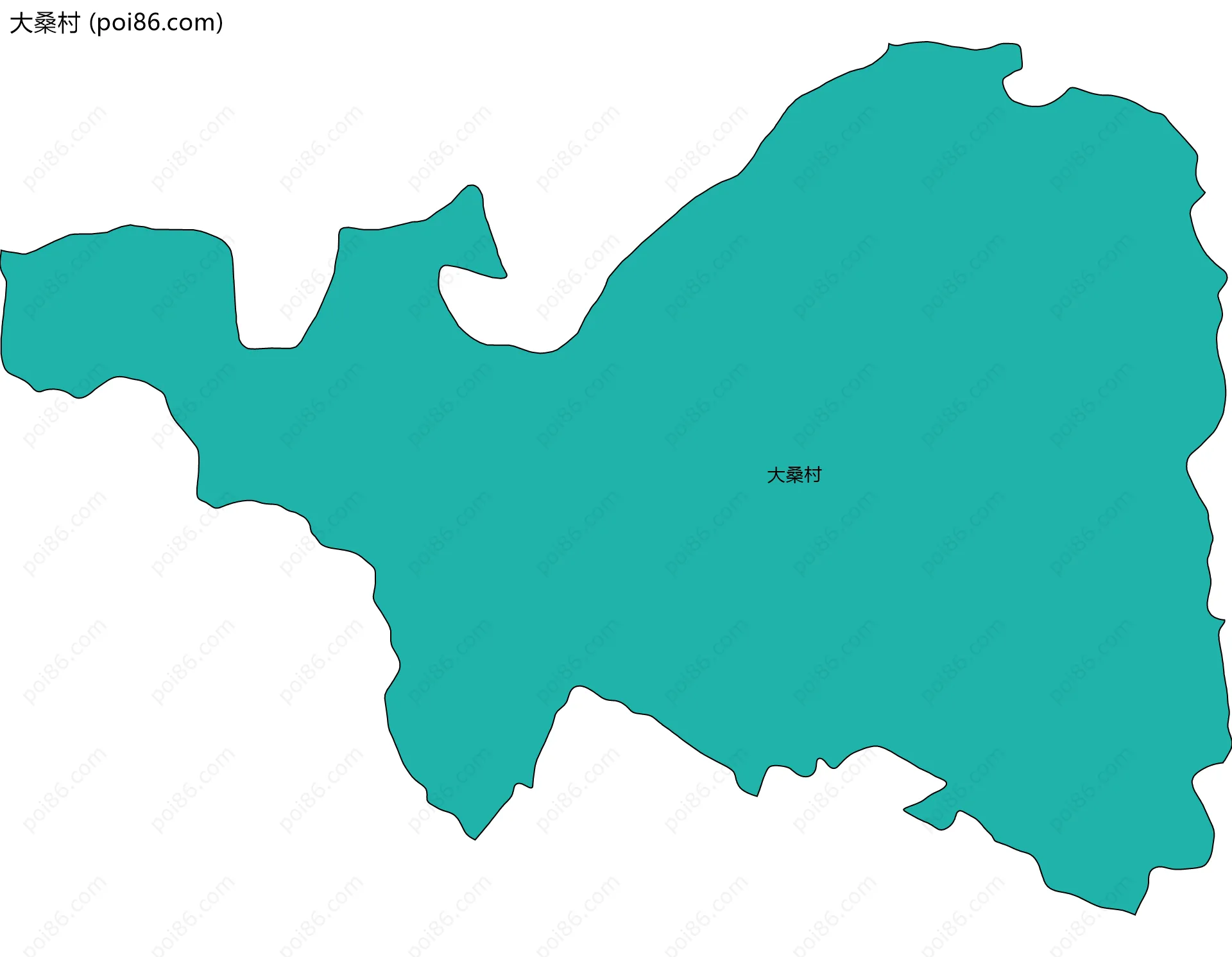 大桑村边界地图