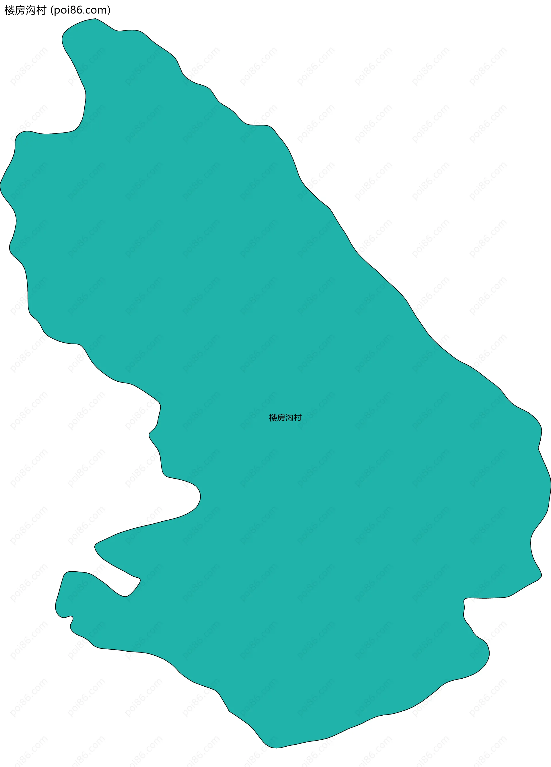 楼房沟村边界地图