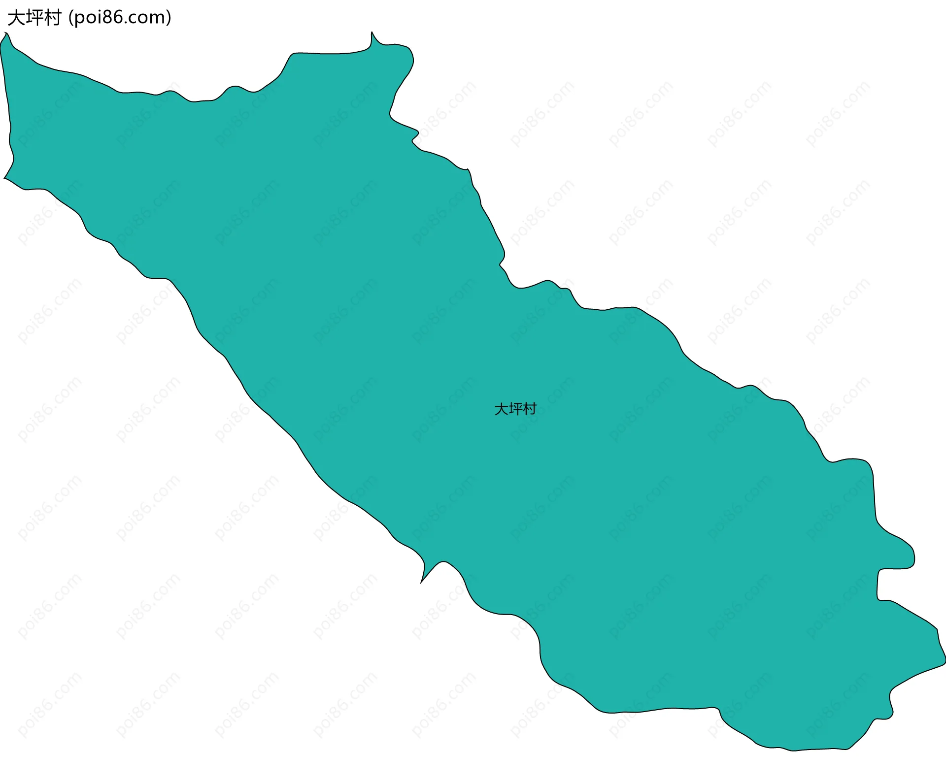 大坪村边界地图