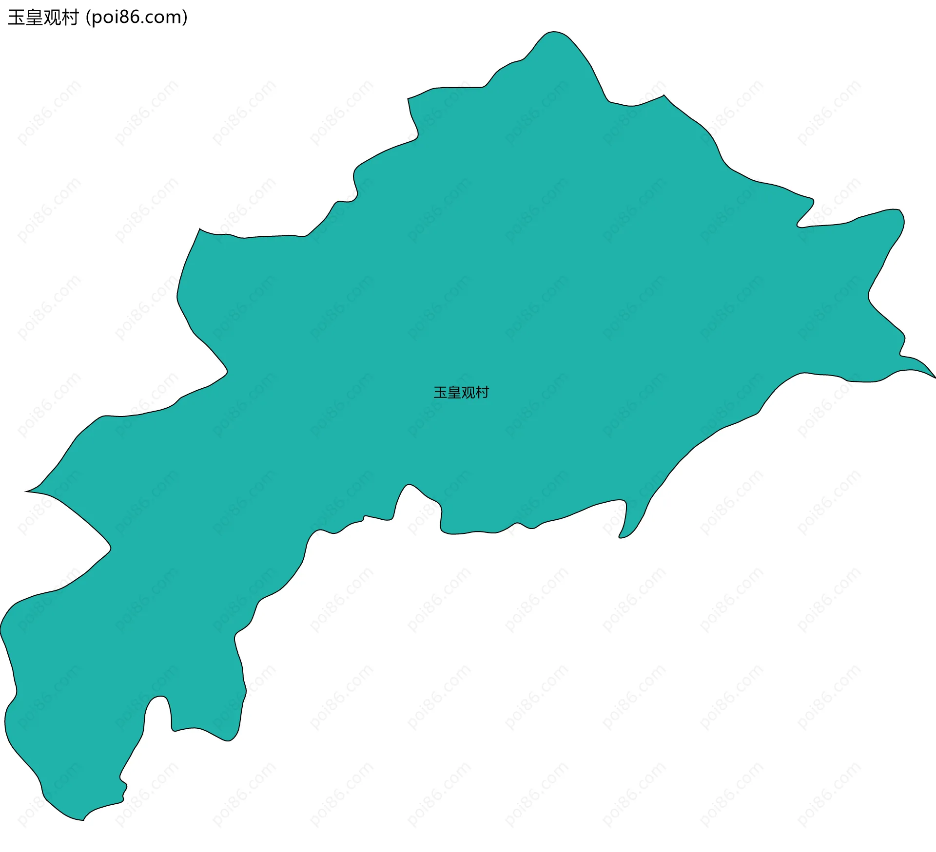 玉皇观村边界地图