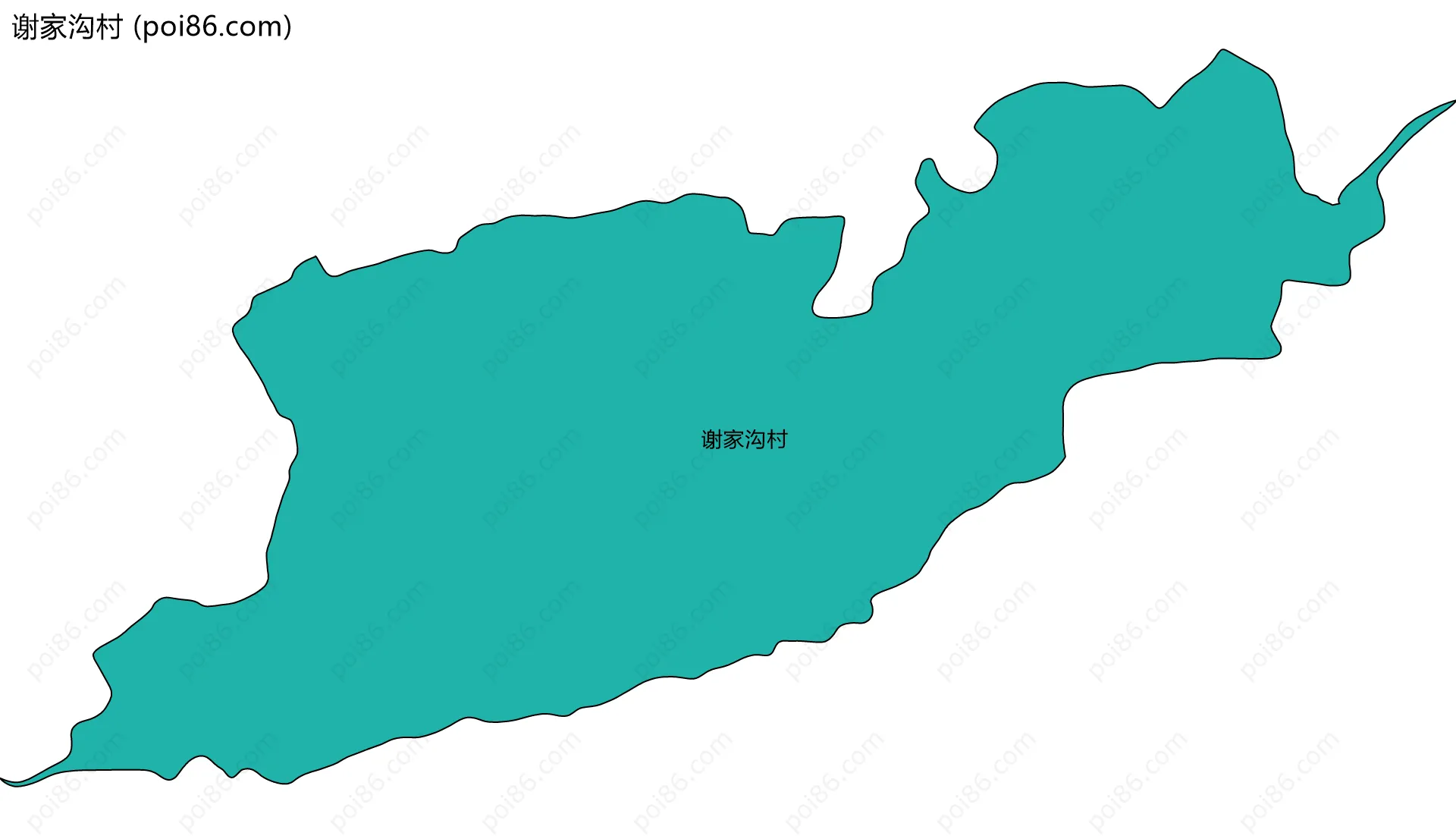 谢家沟村边界地图