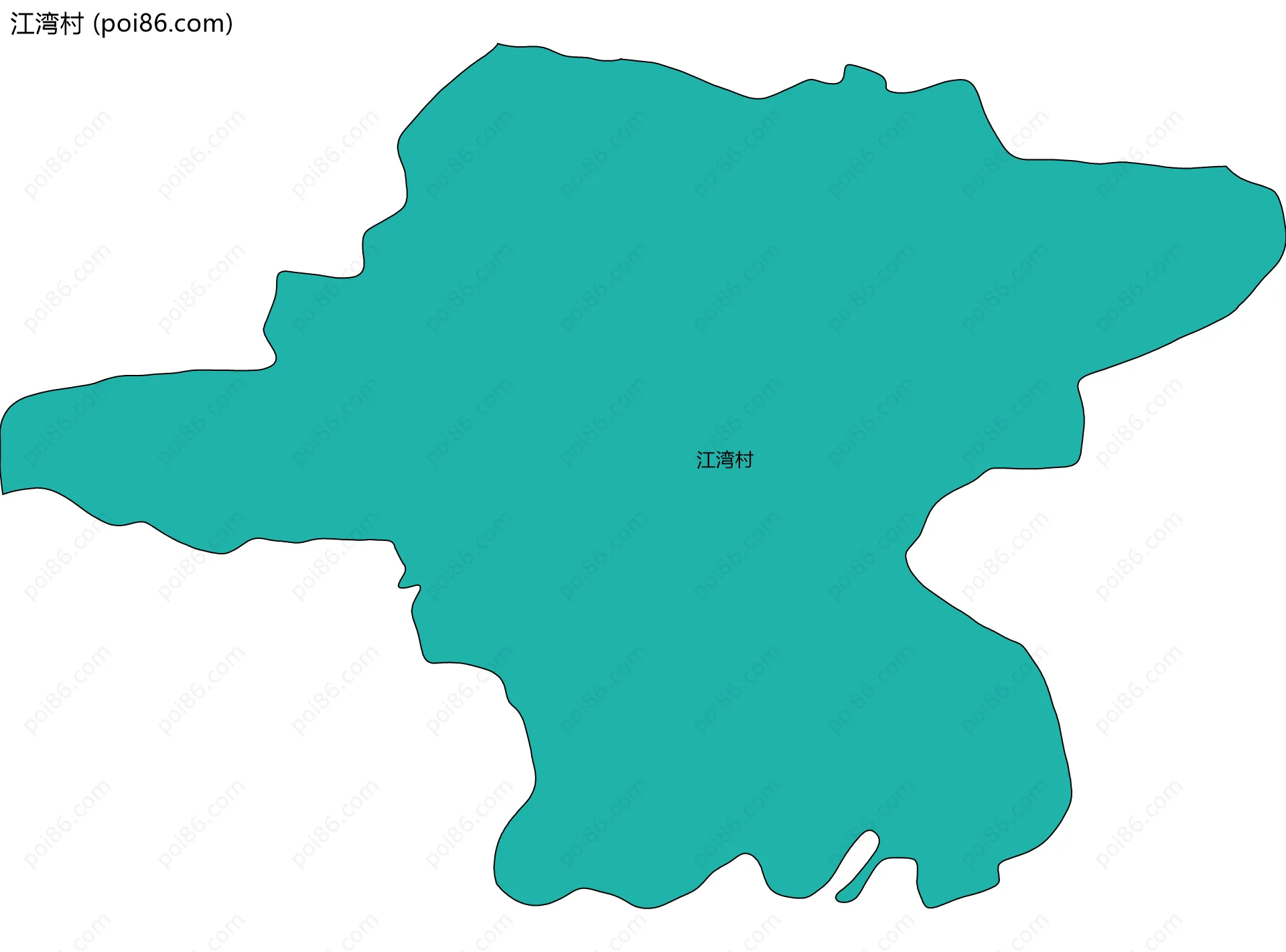 江湾村边界地图