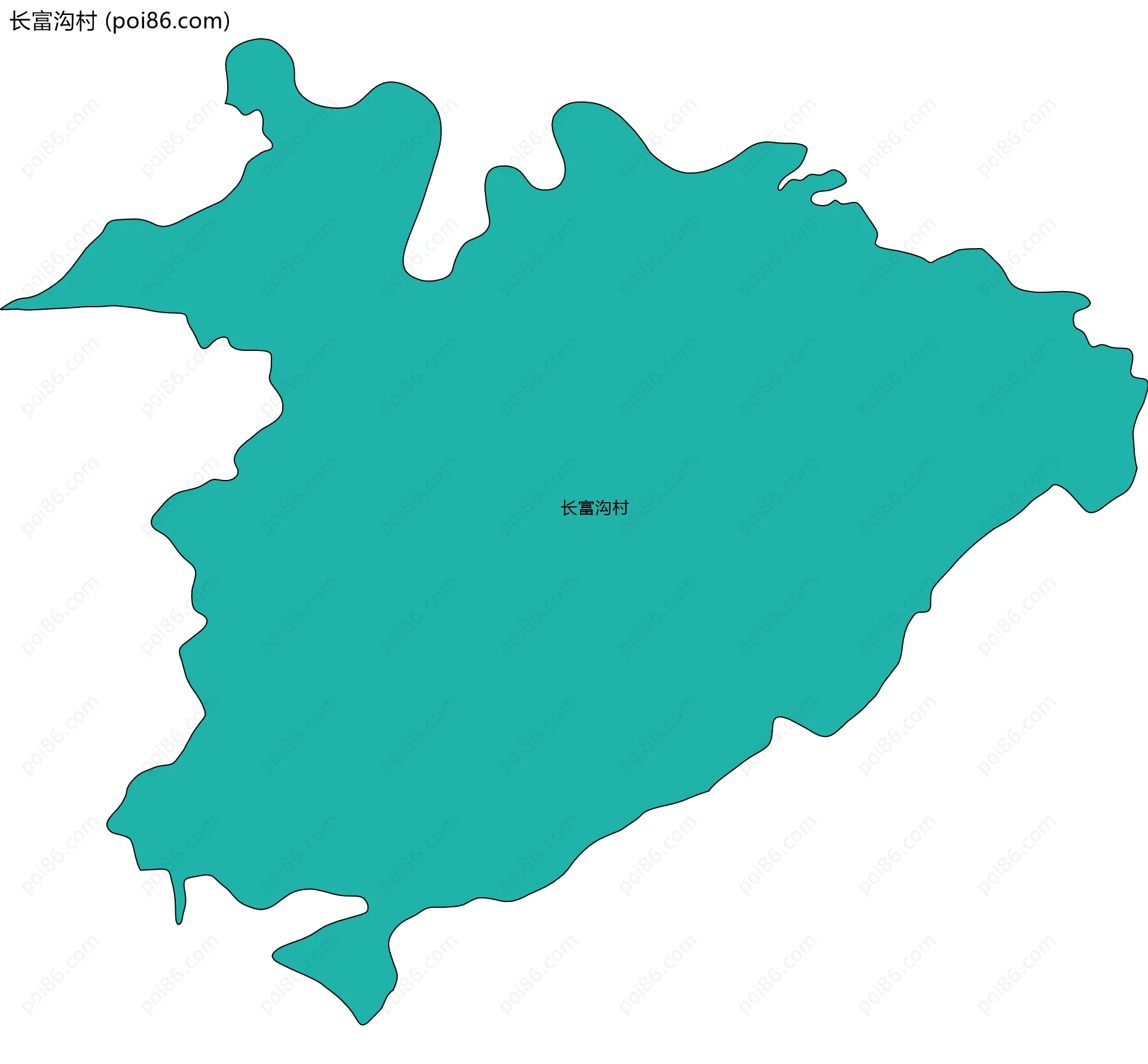 长富沟村边界地图