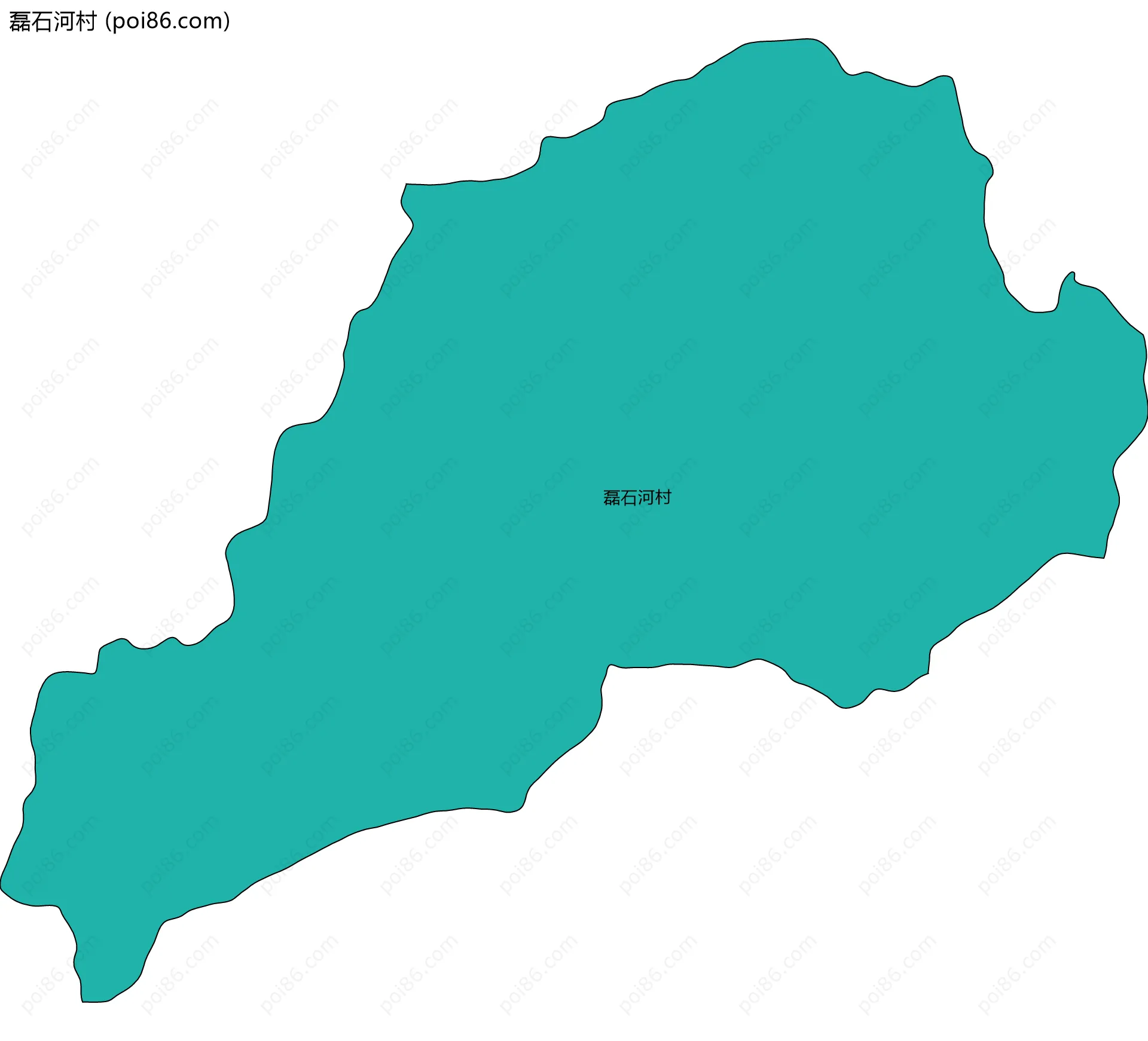 磊石河村边界地图