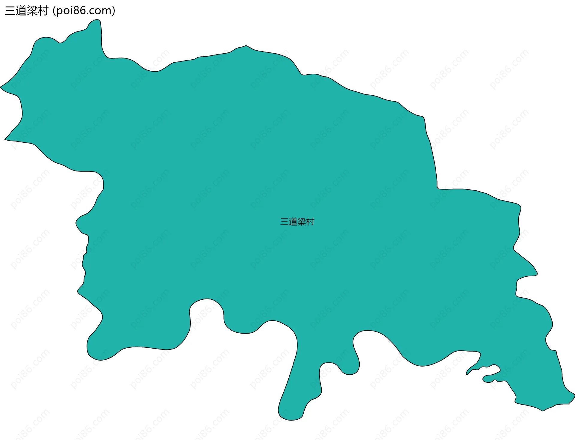 三道梁村边界地图