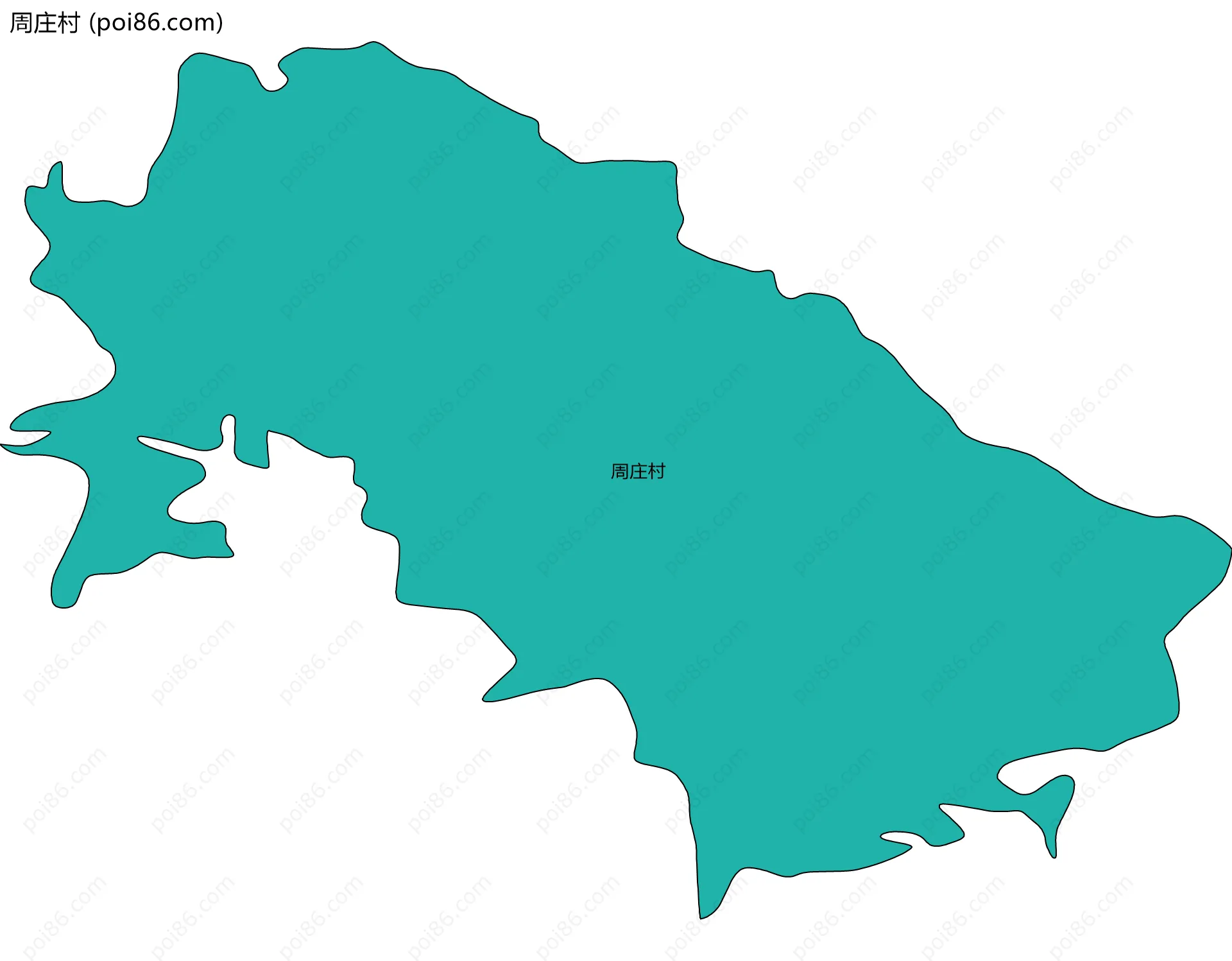 周庄村边界地图