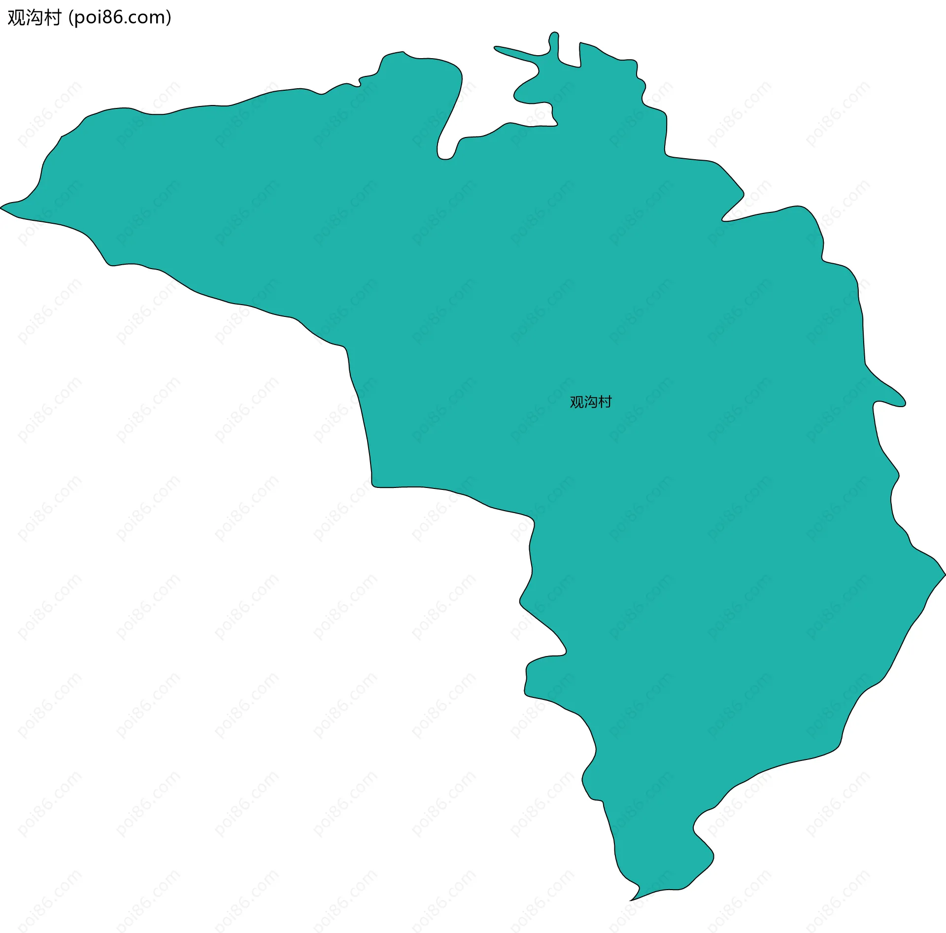 观沟村边界地图