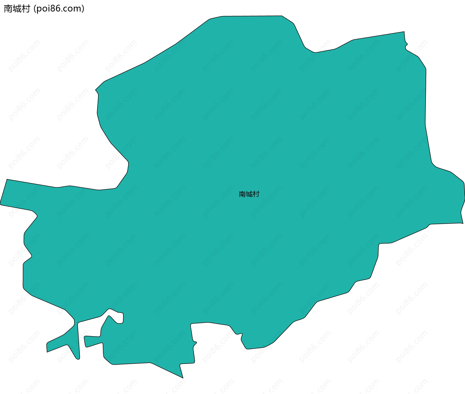 南城村边界地图