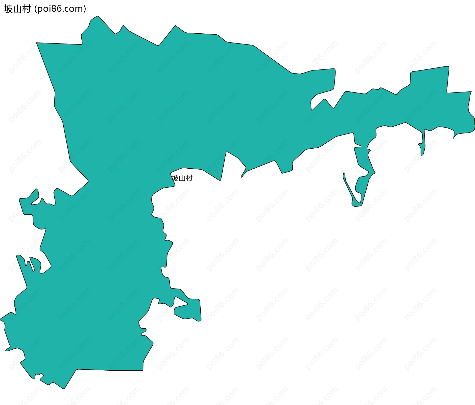 坡山村边界地图