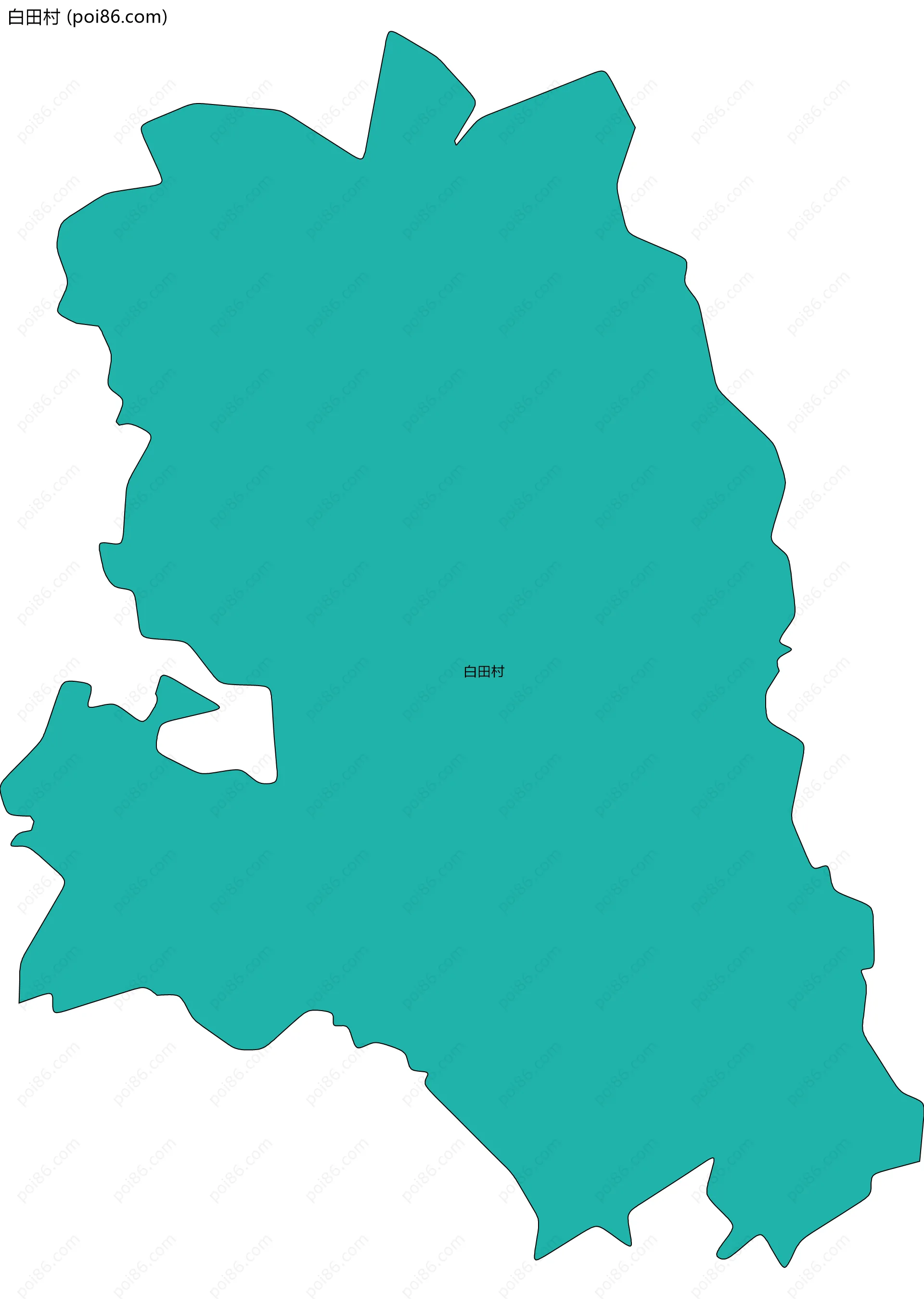 白田村边界地图