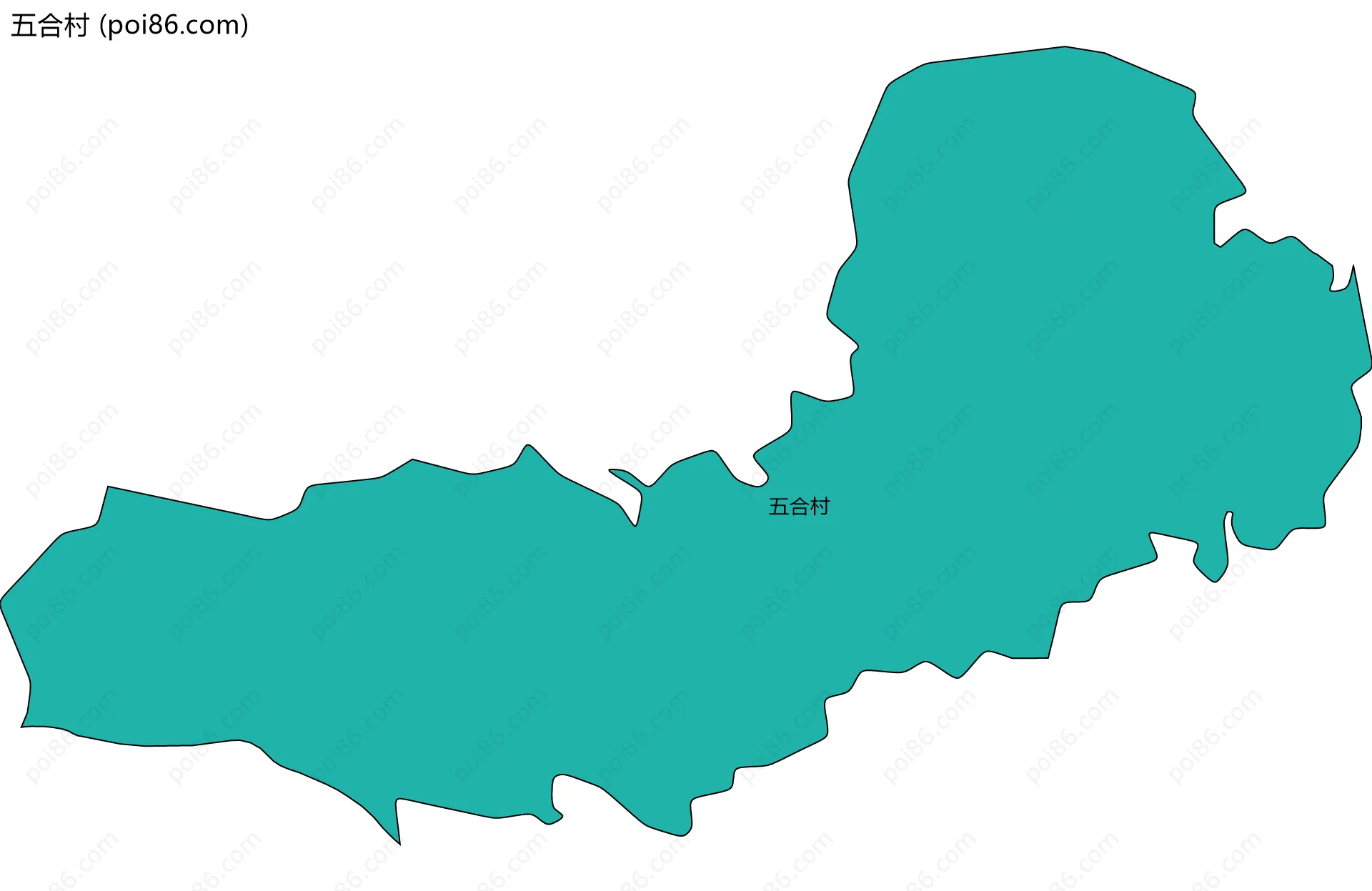 五合村边界地图