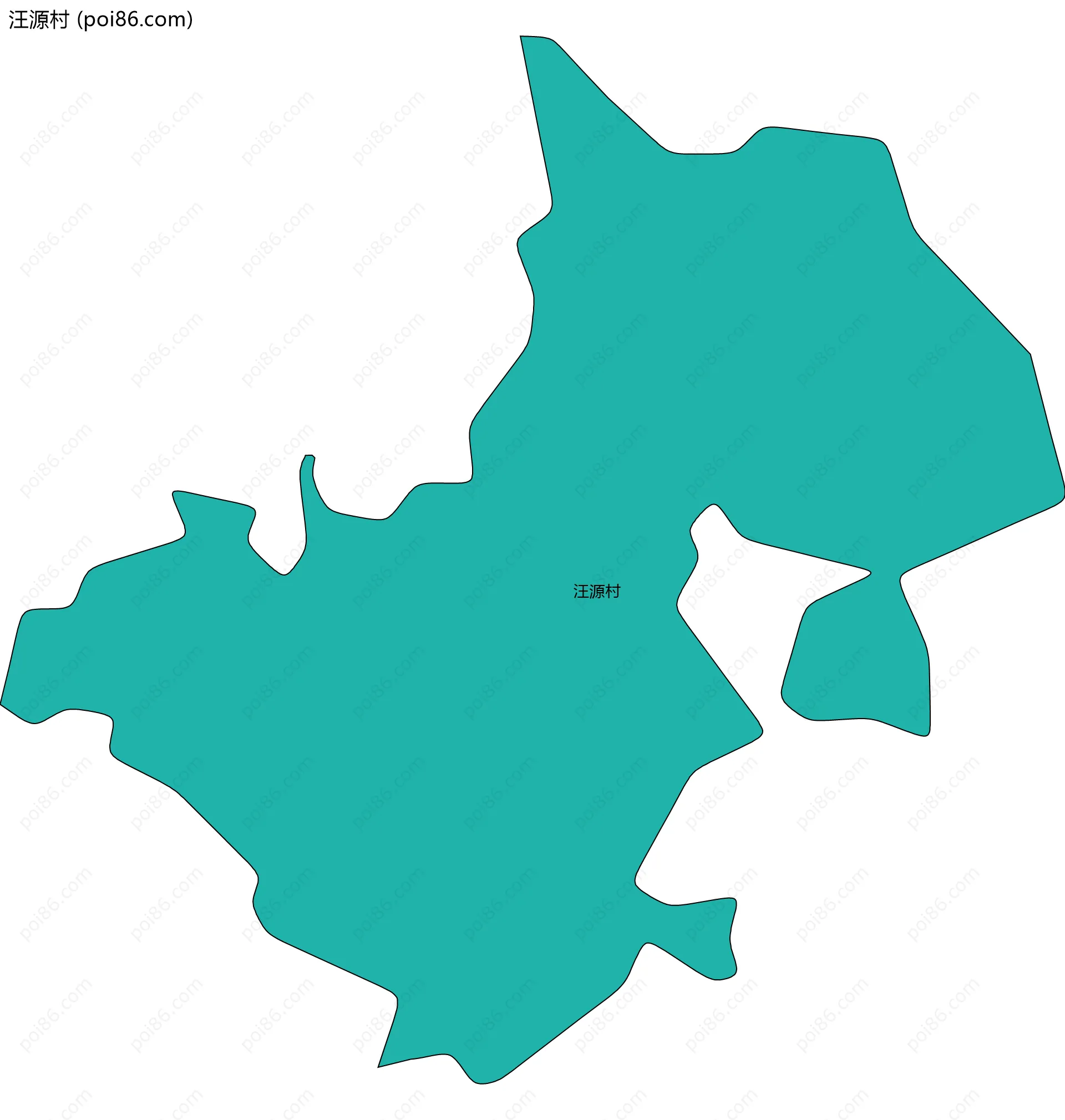 汪源村边界地图