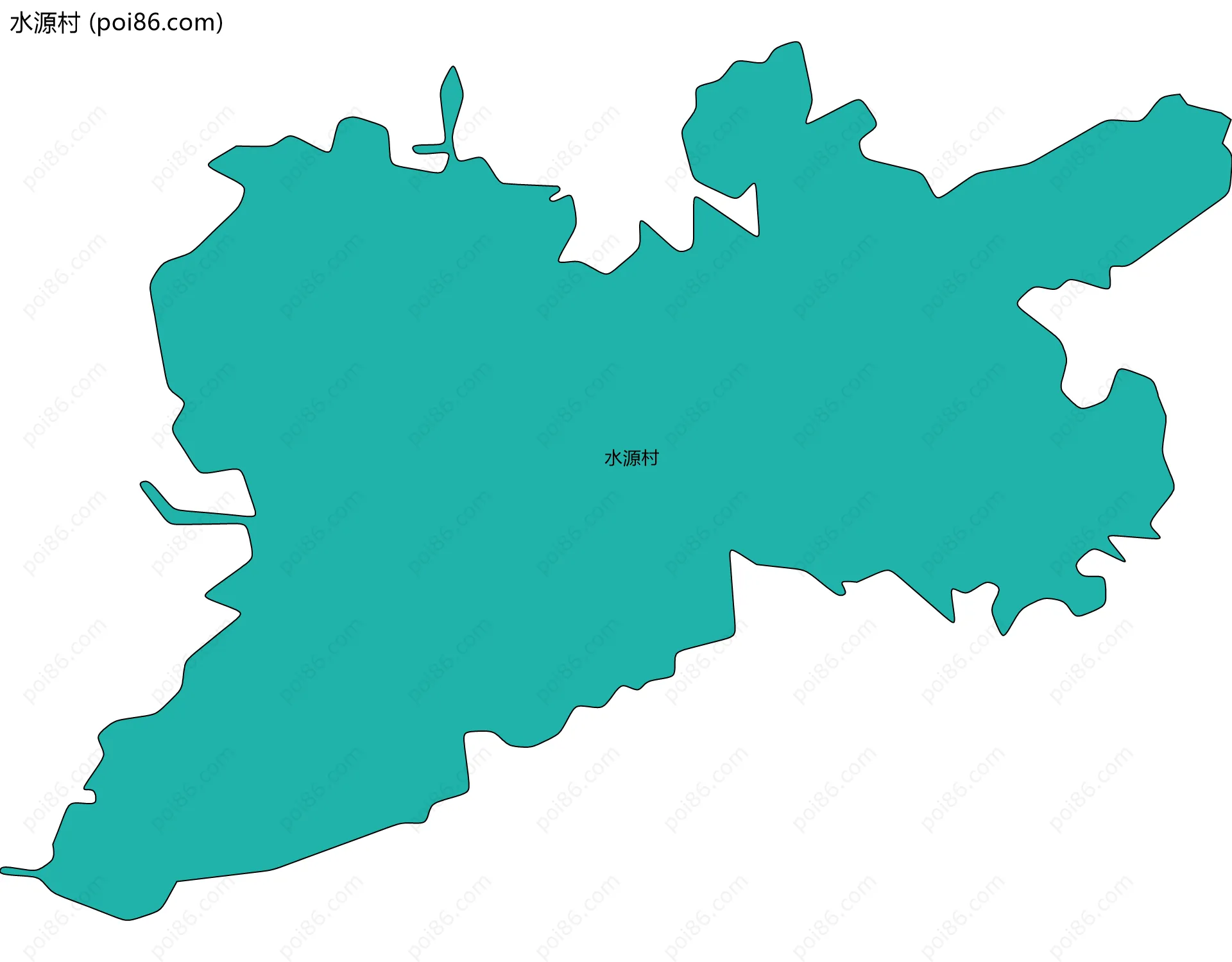 水源村边界地图