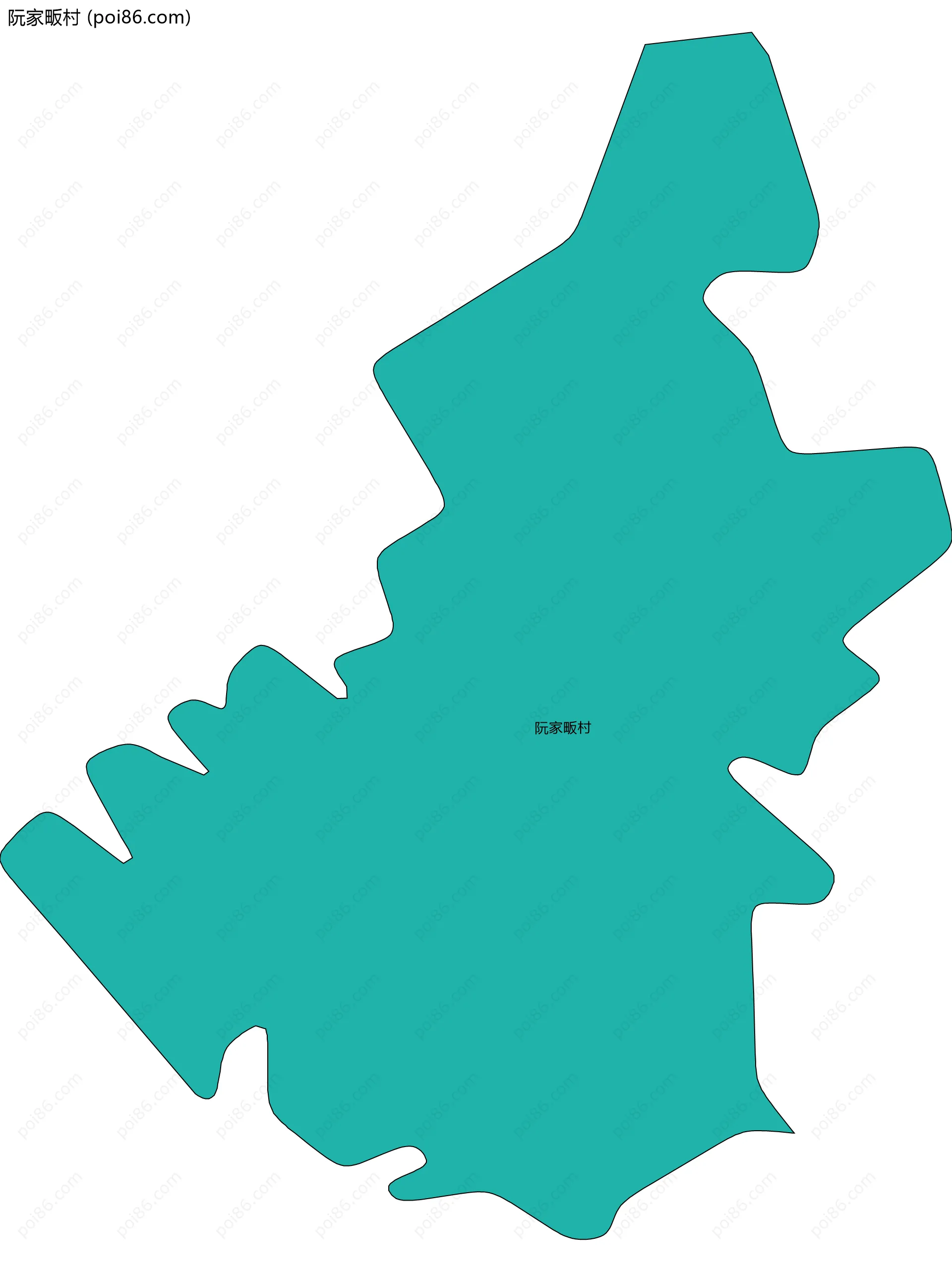 阮家畈村边界地图