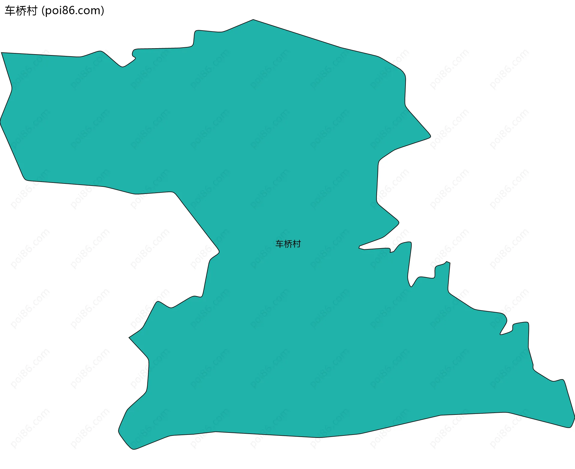 车桥村边界地图