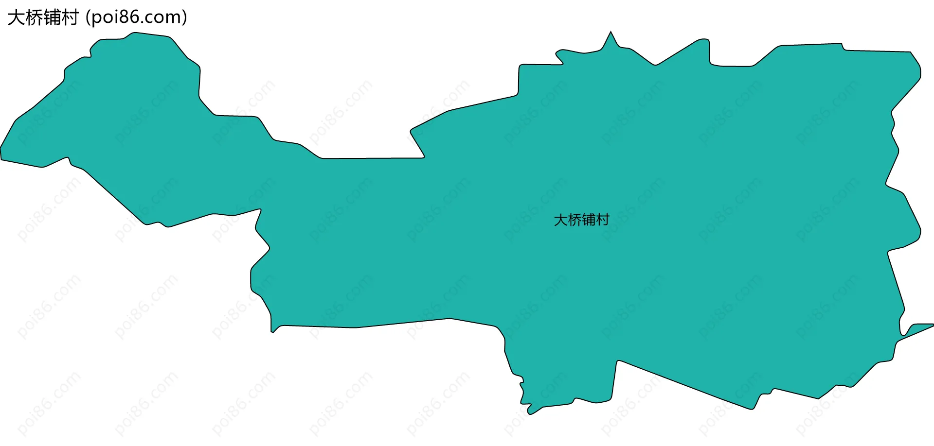 大桥铺村边界地图