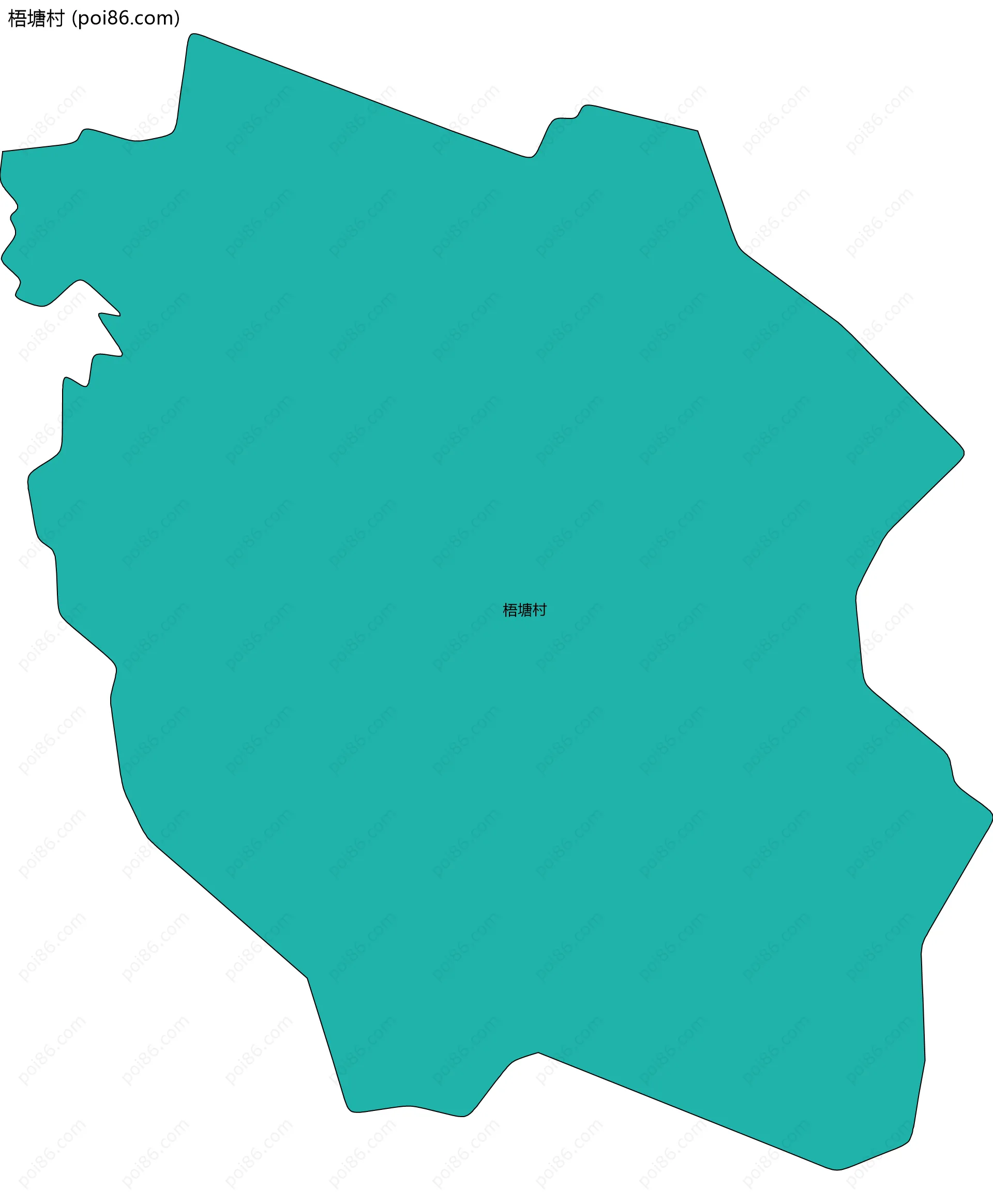 梧塘村边界地图