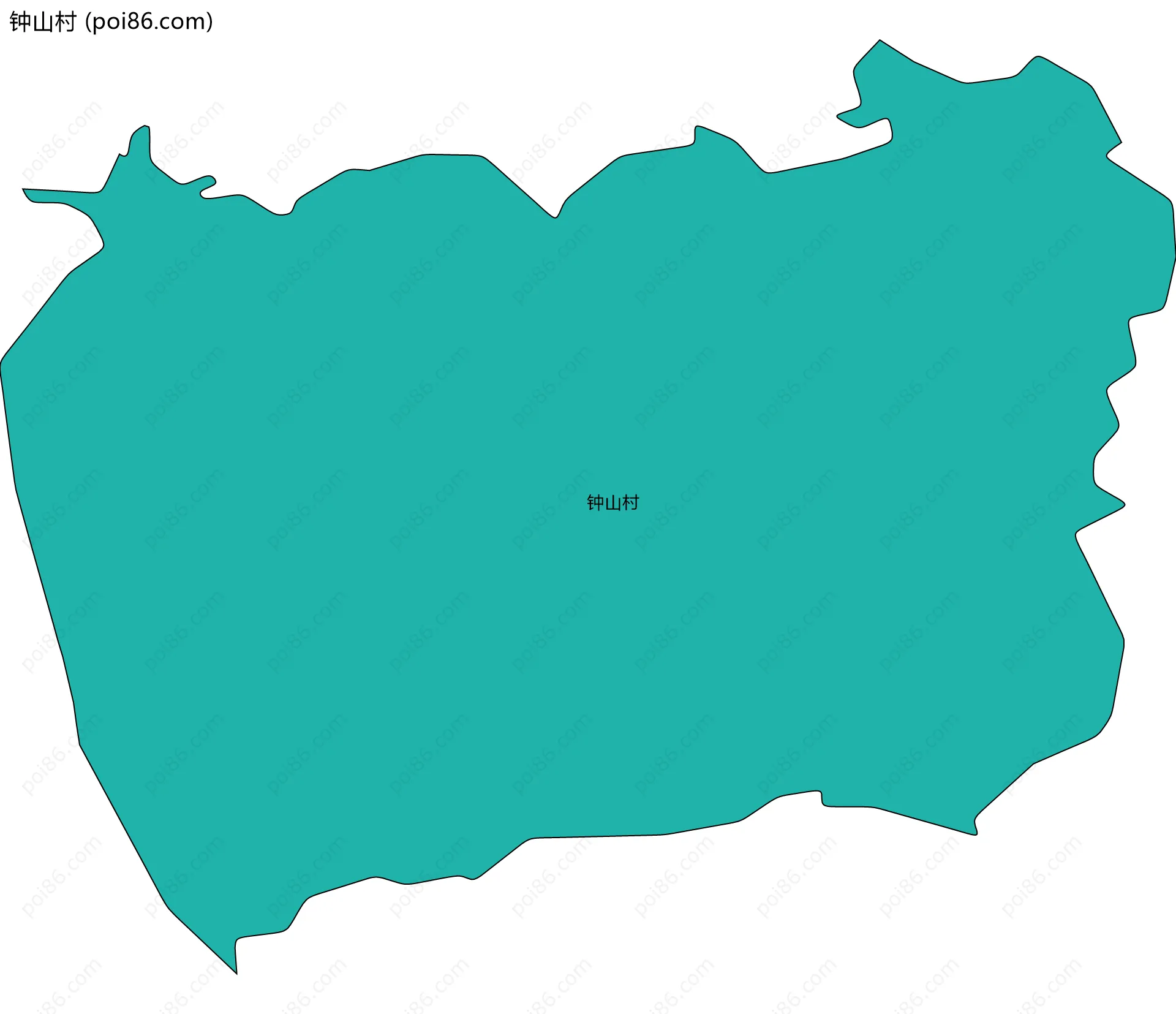 钟山村边界地图