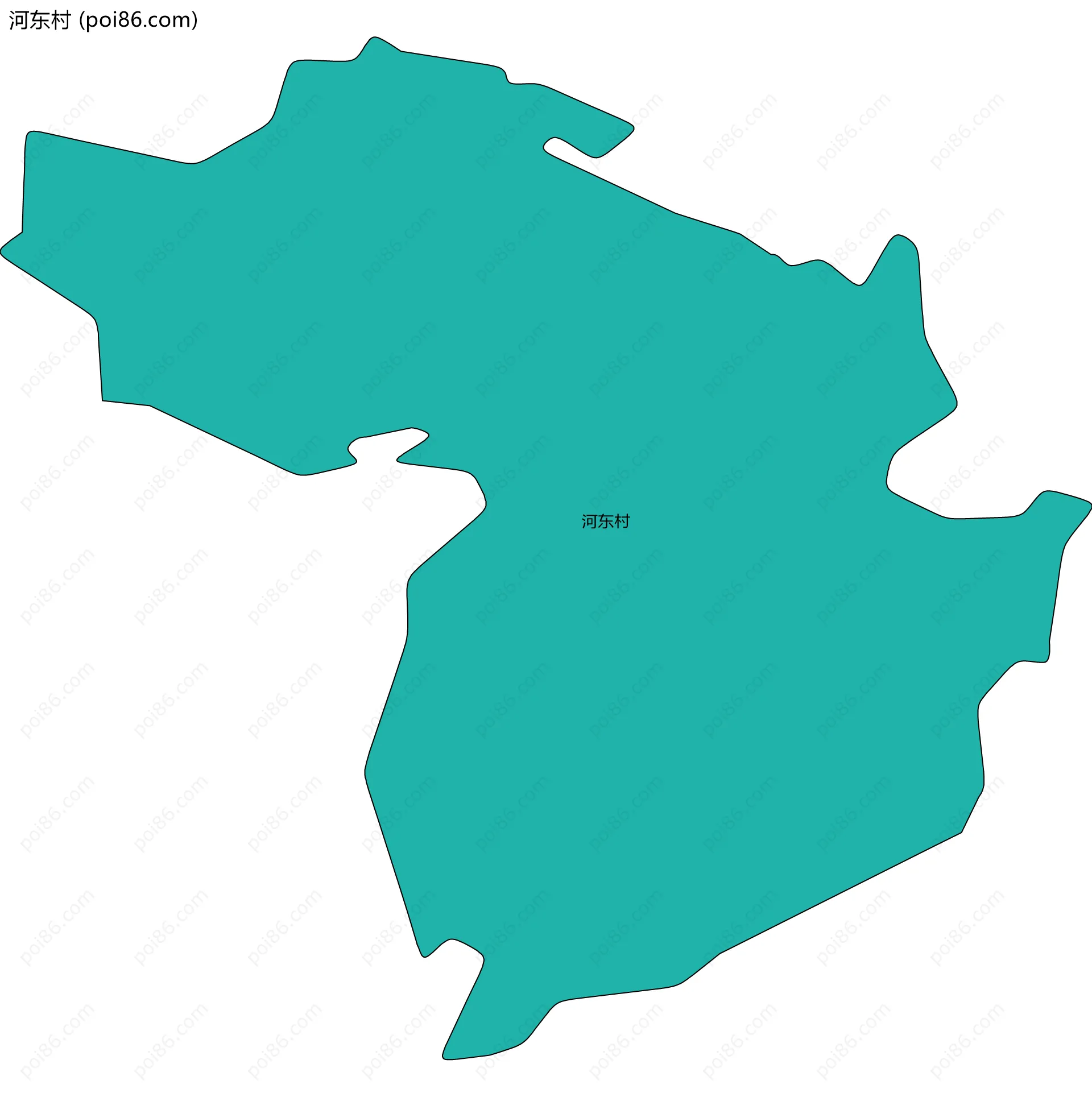 河东村边界地图