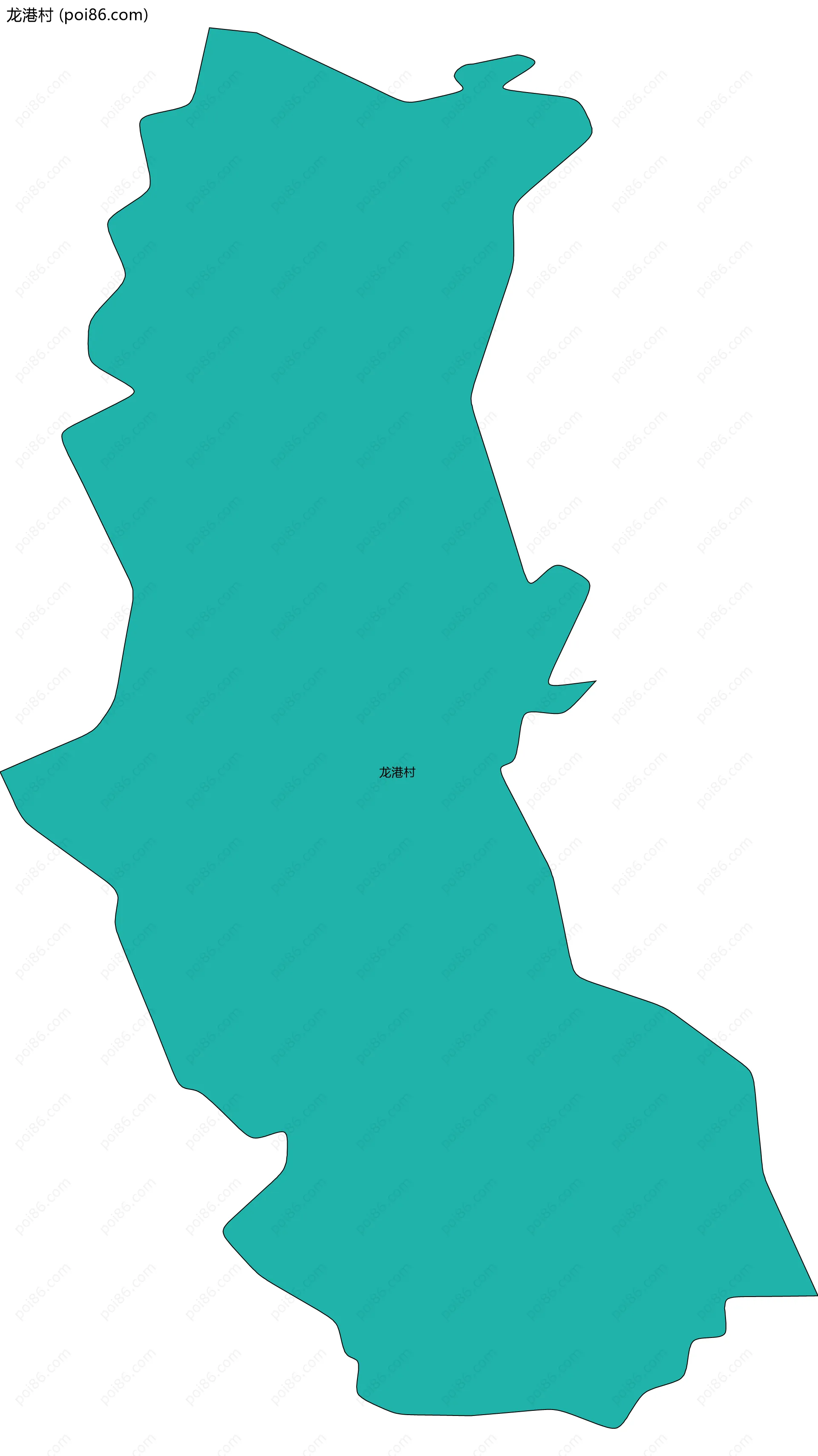 龙港村边界地图