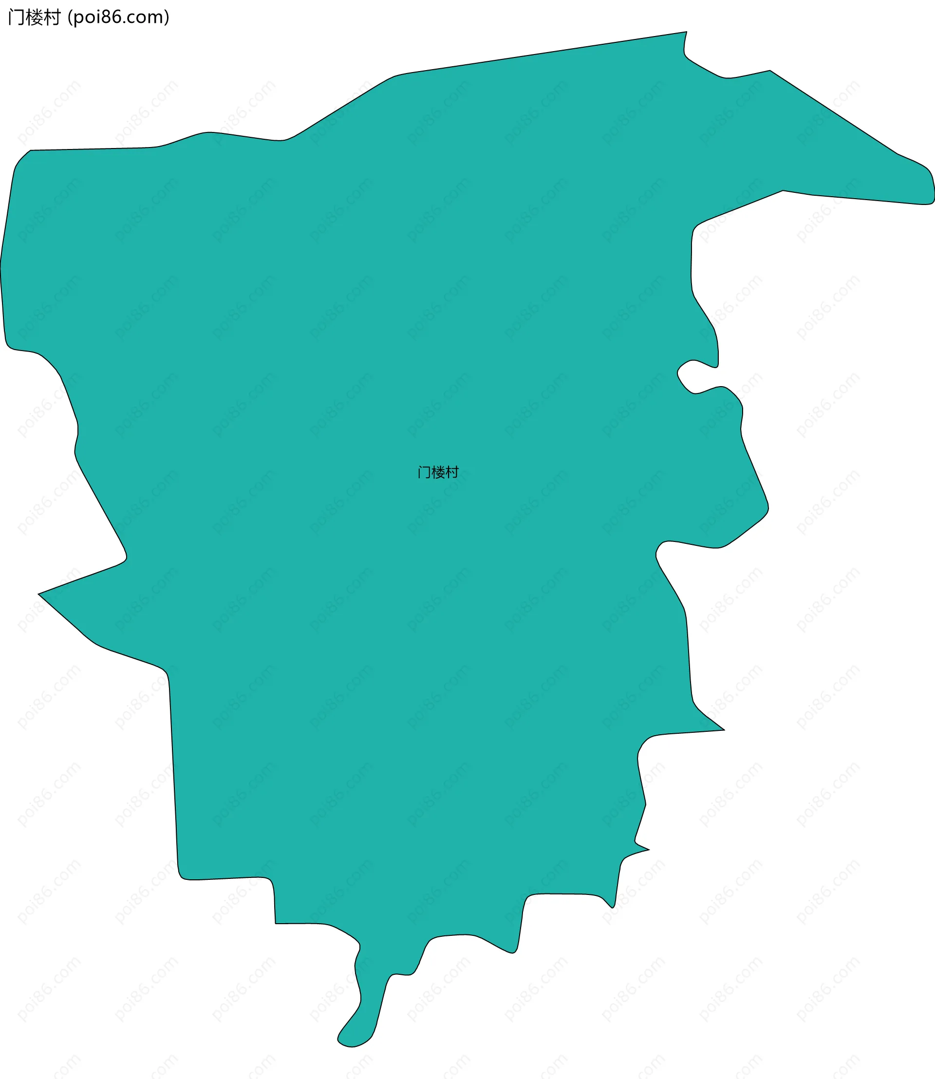 门楼村边界地图