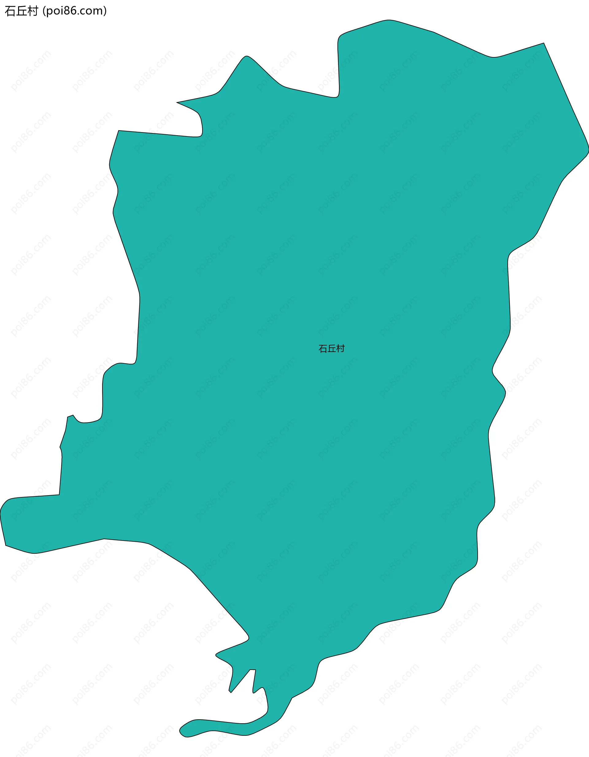 石丘村边界地图