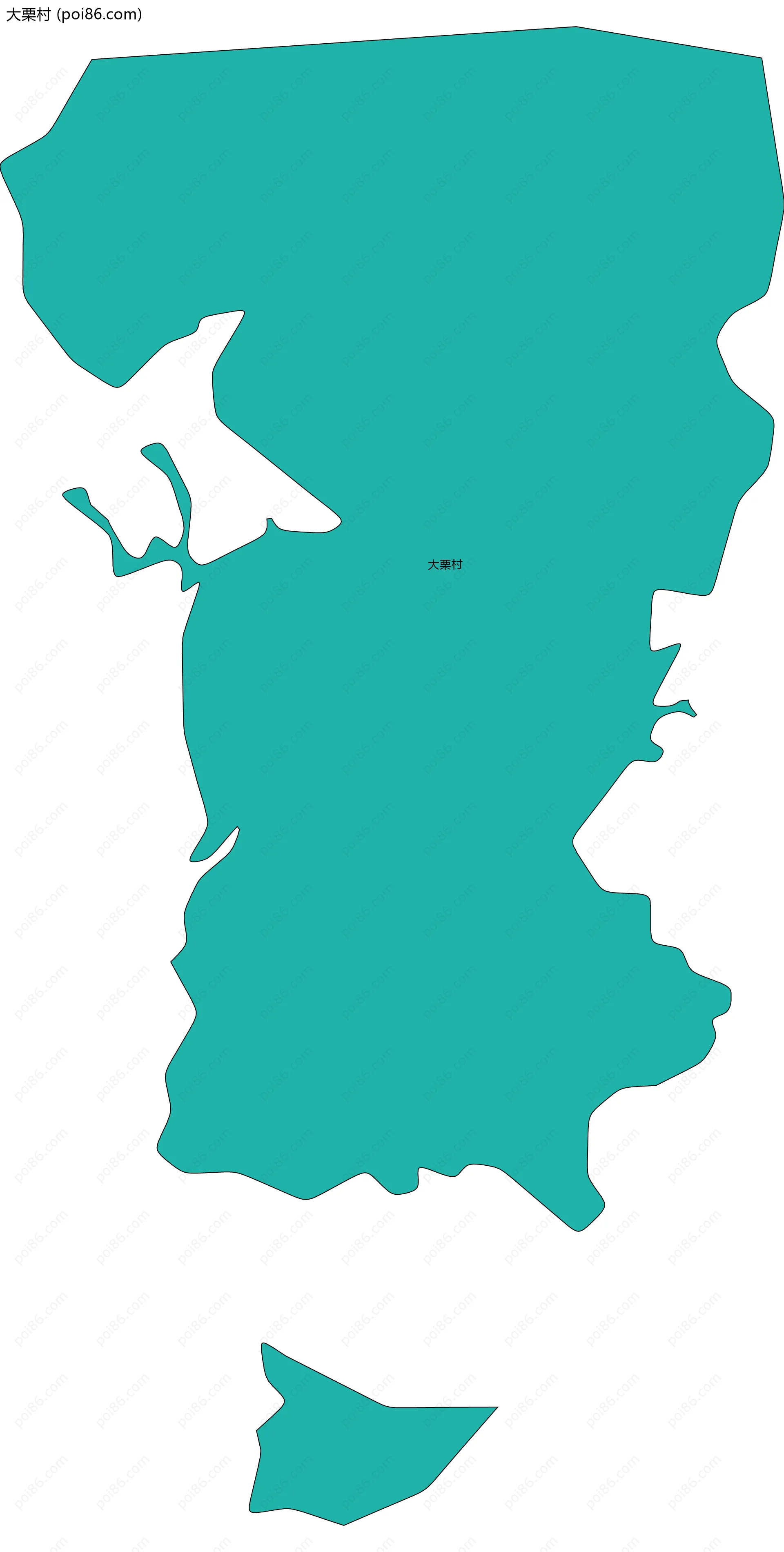 大栗村边界地图