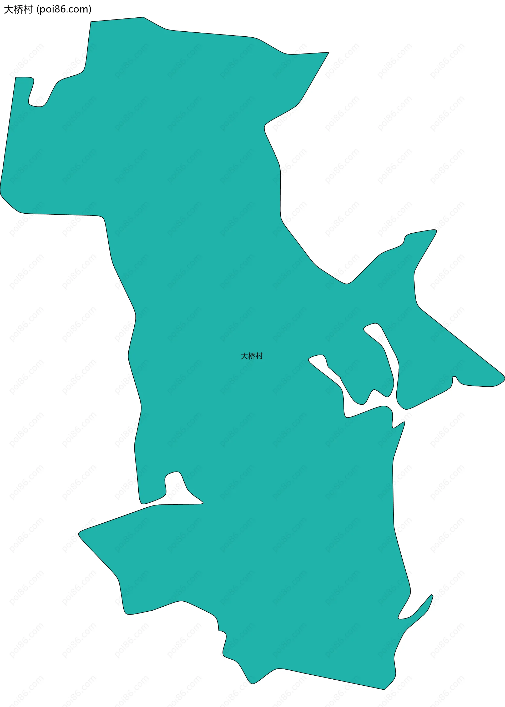 大桥村边界地图