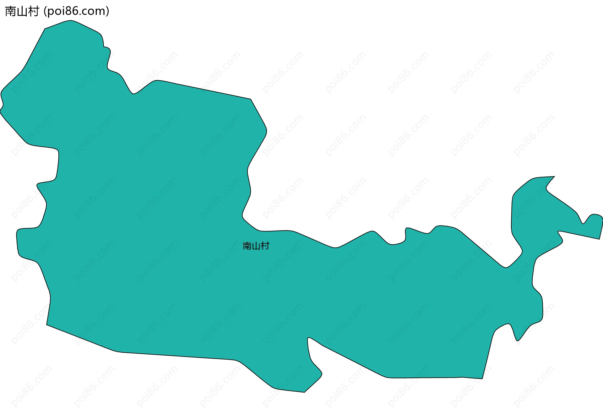 南山村边界地图