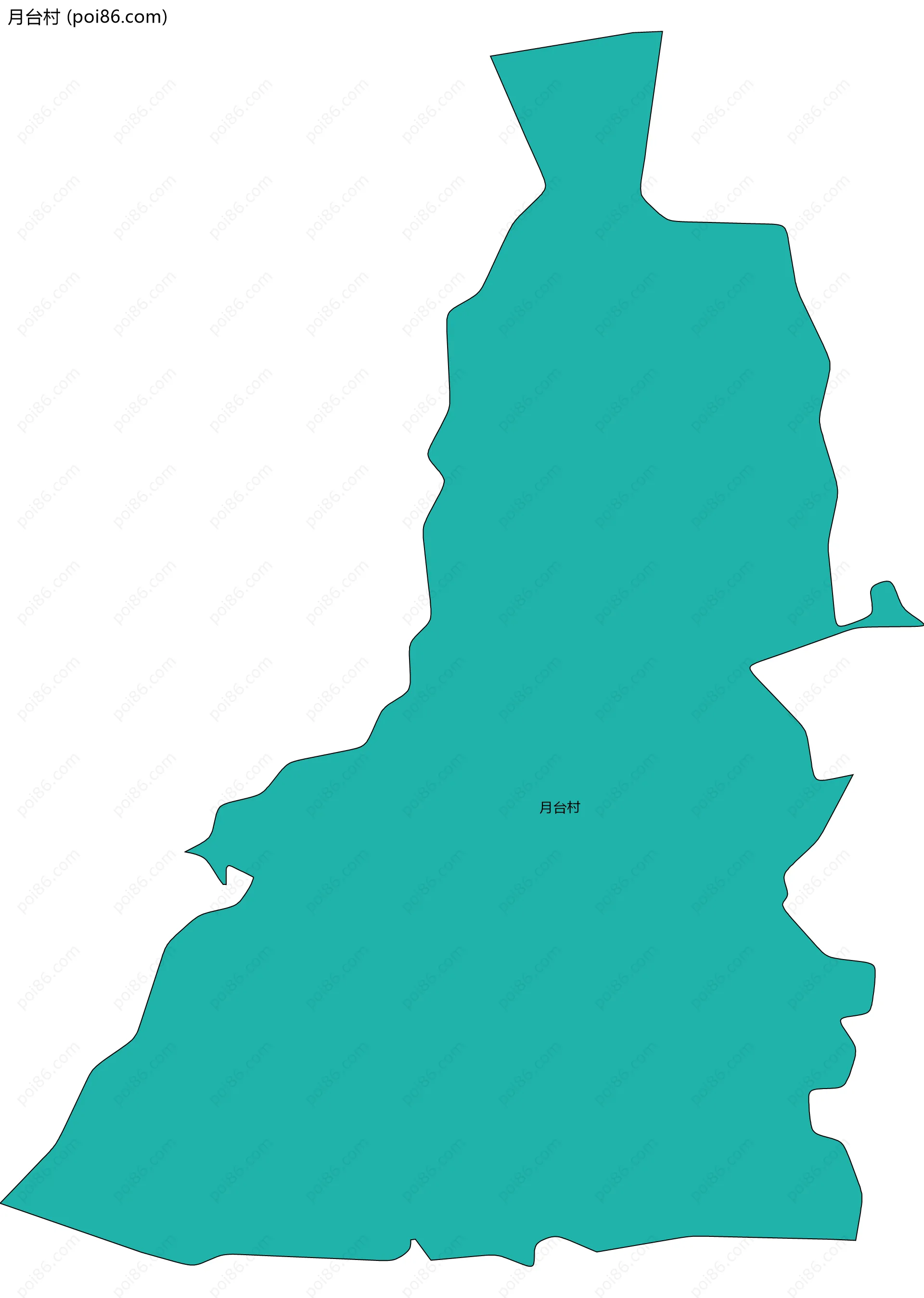 月台村边界地图