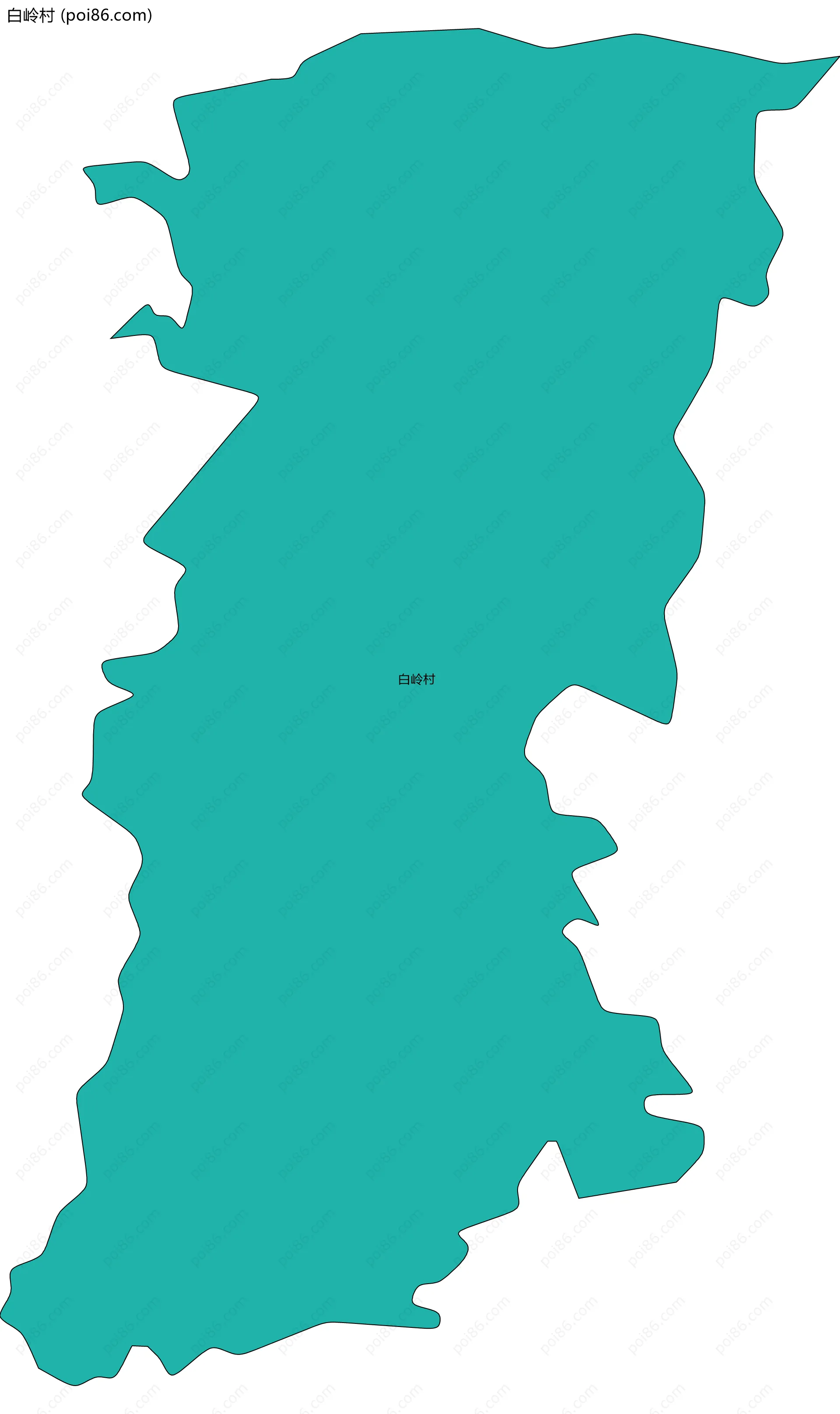 白岭村边界地图