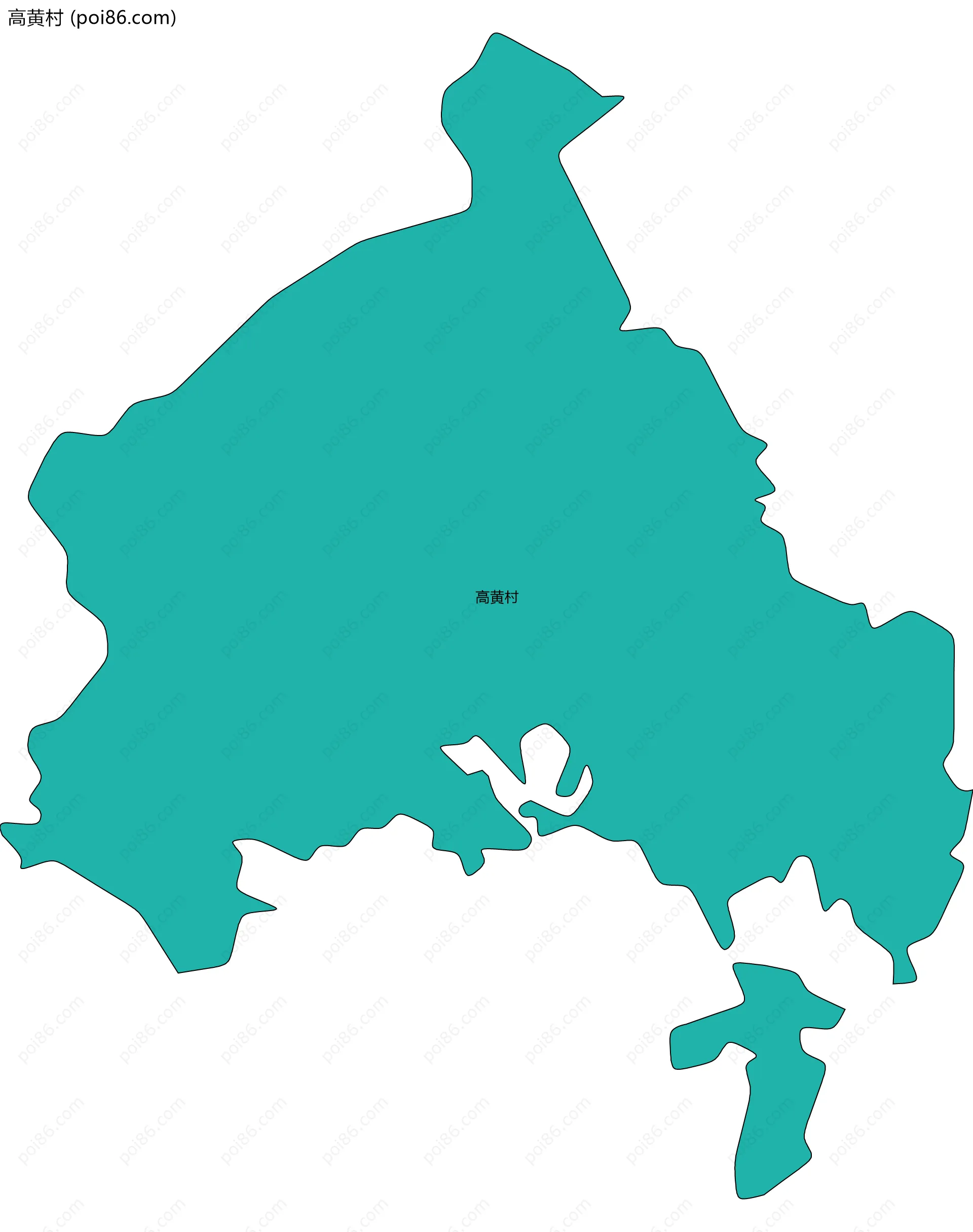 高黄村边界地图