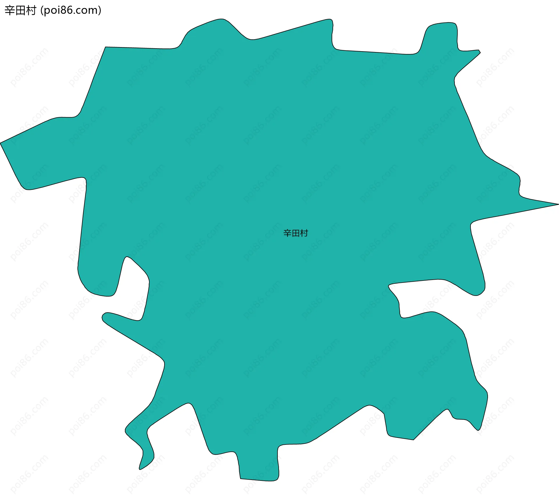 辛田村边界地图