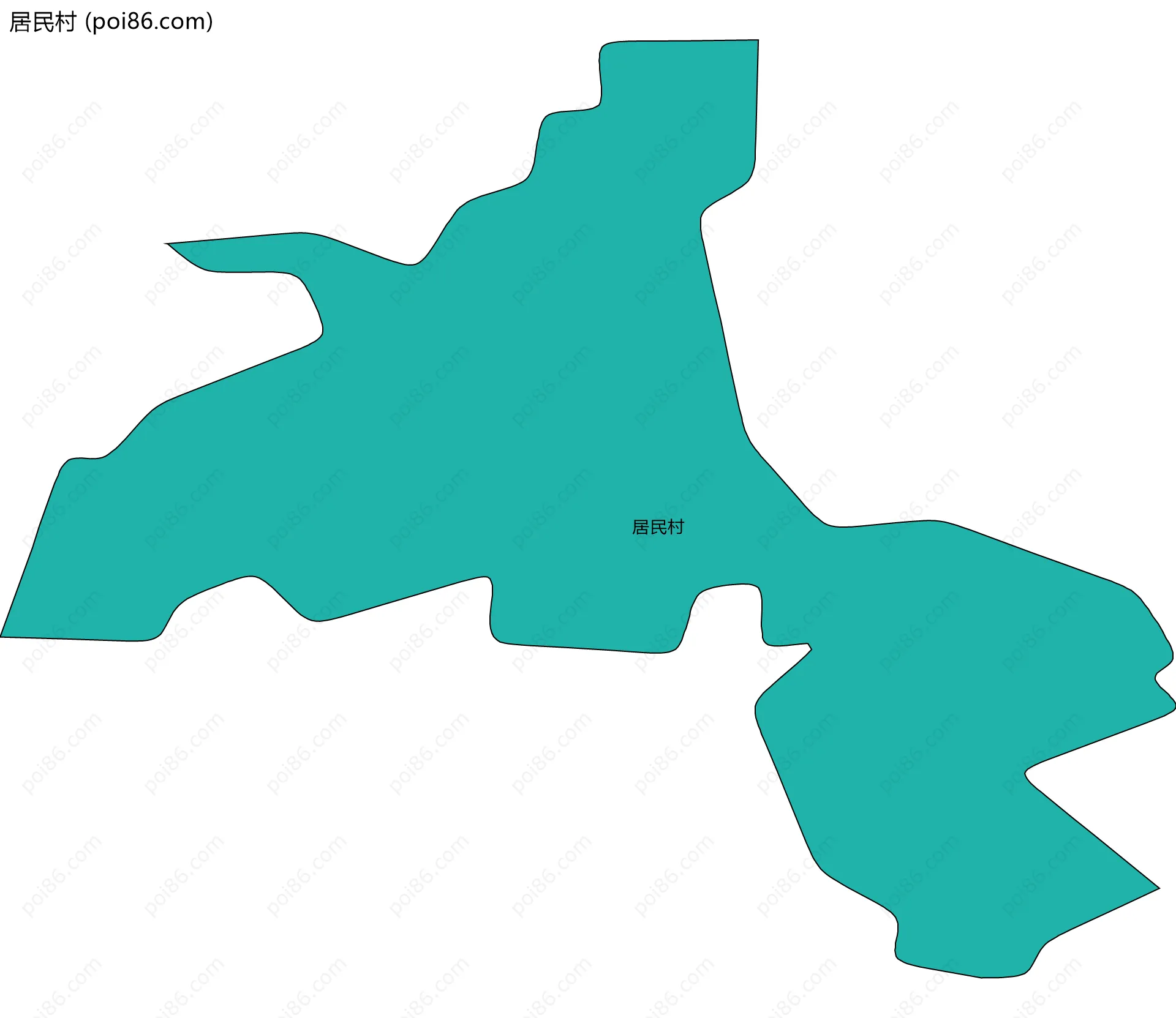 居民村边界地图