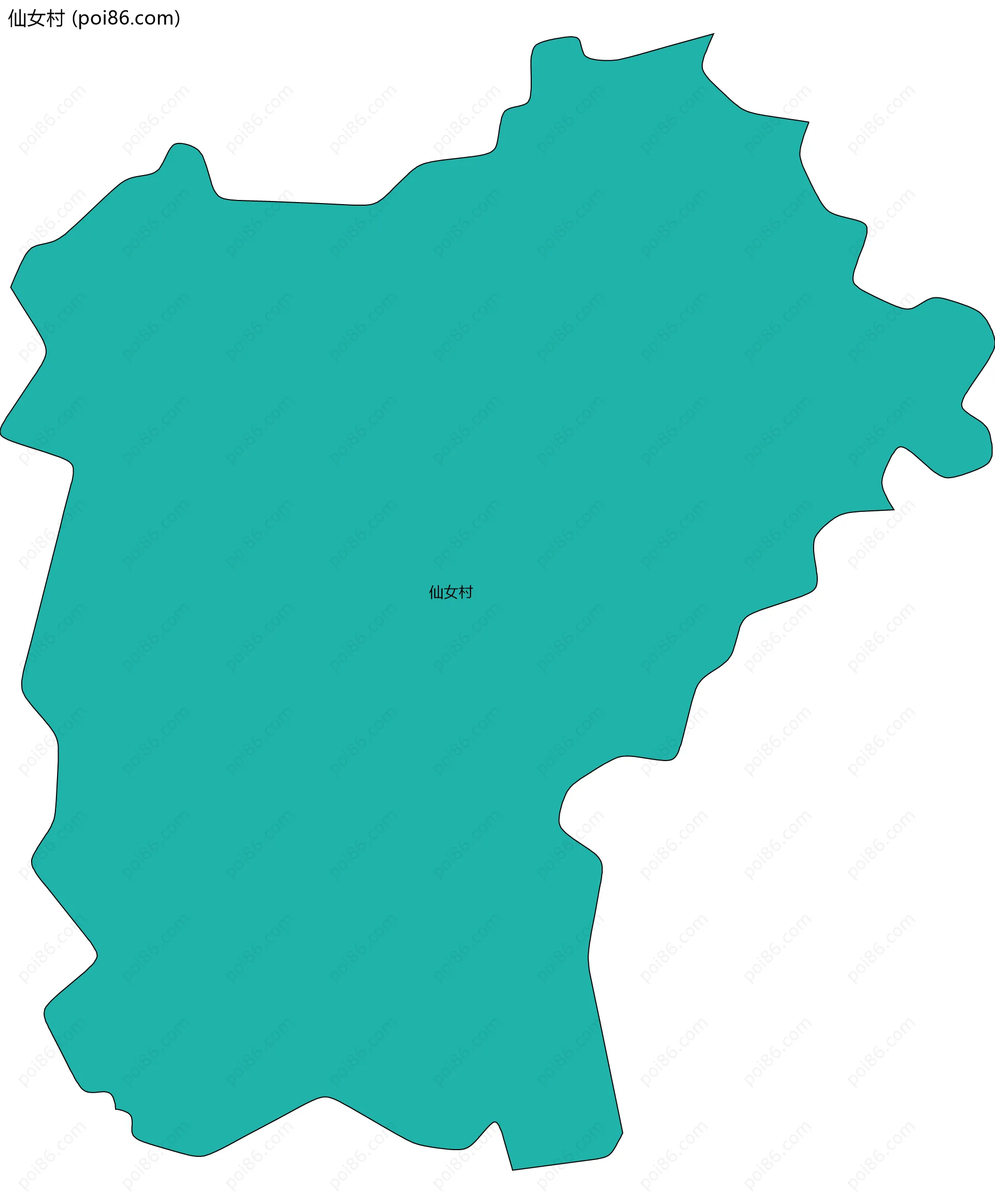 仙女村边界地图