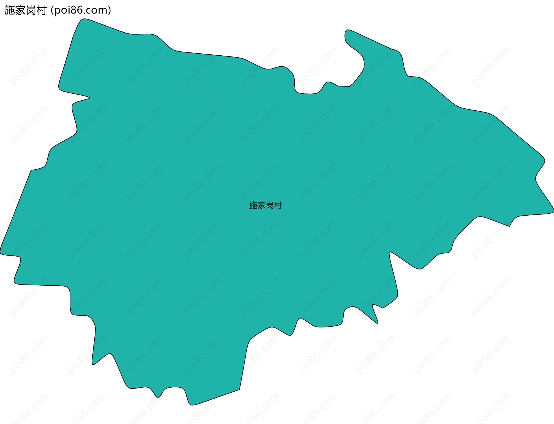 施家岗村边界地图