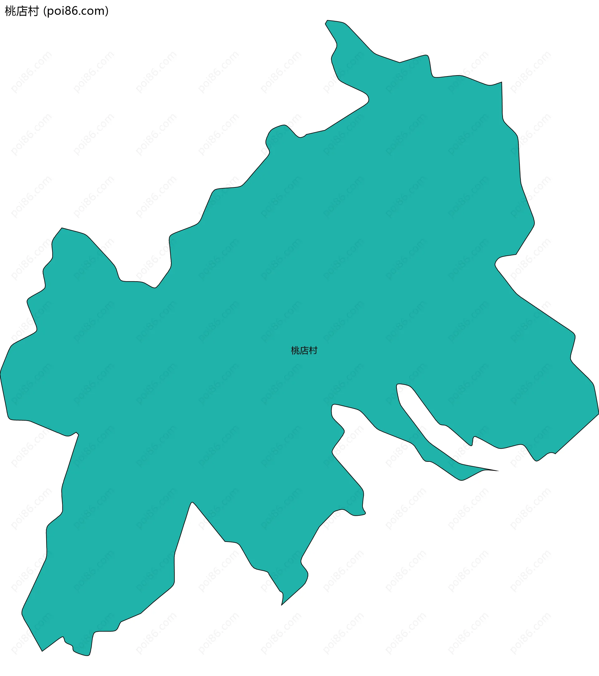 桃店村边界地图
