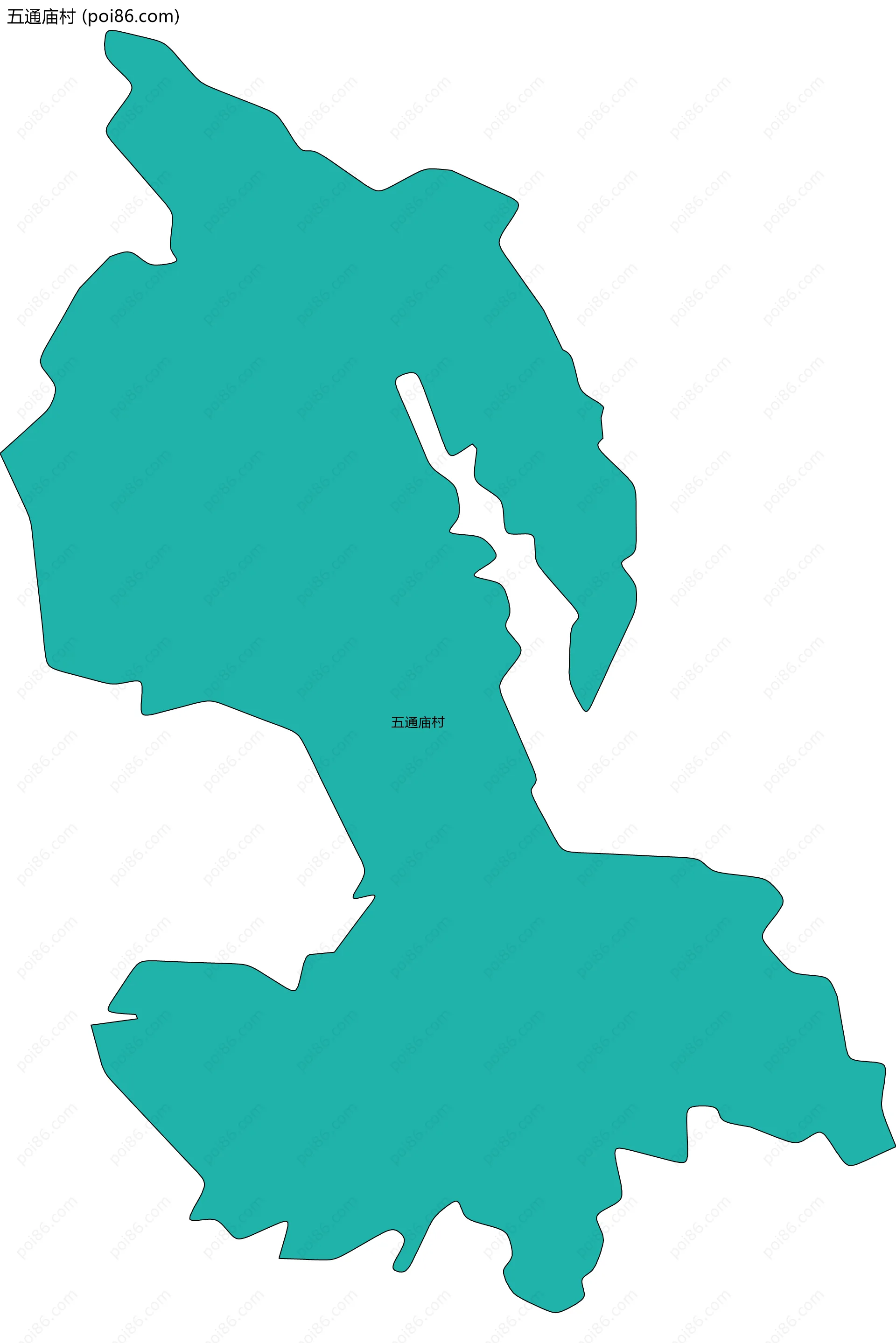 五通庙村边界地图