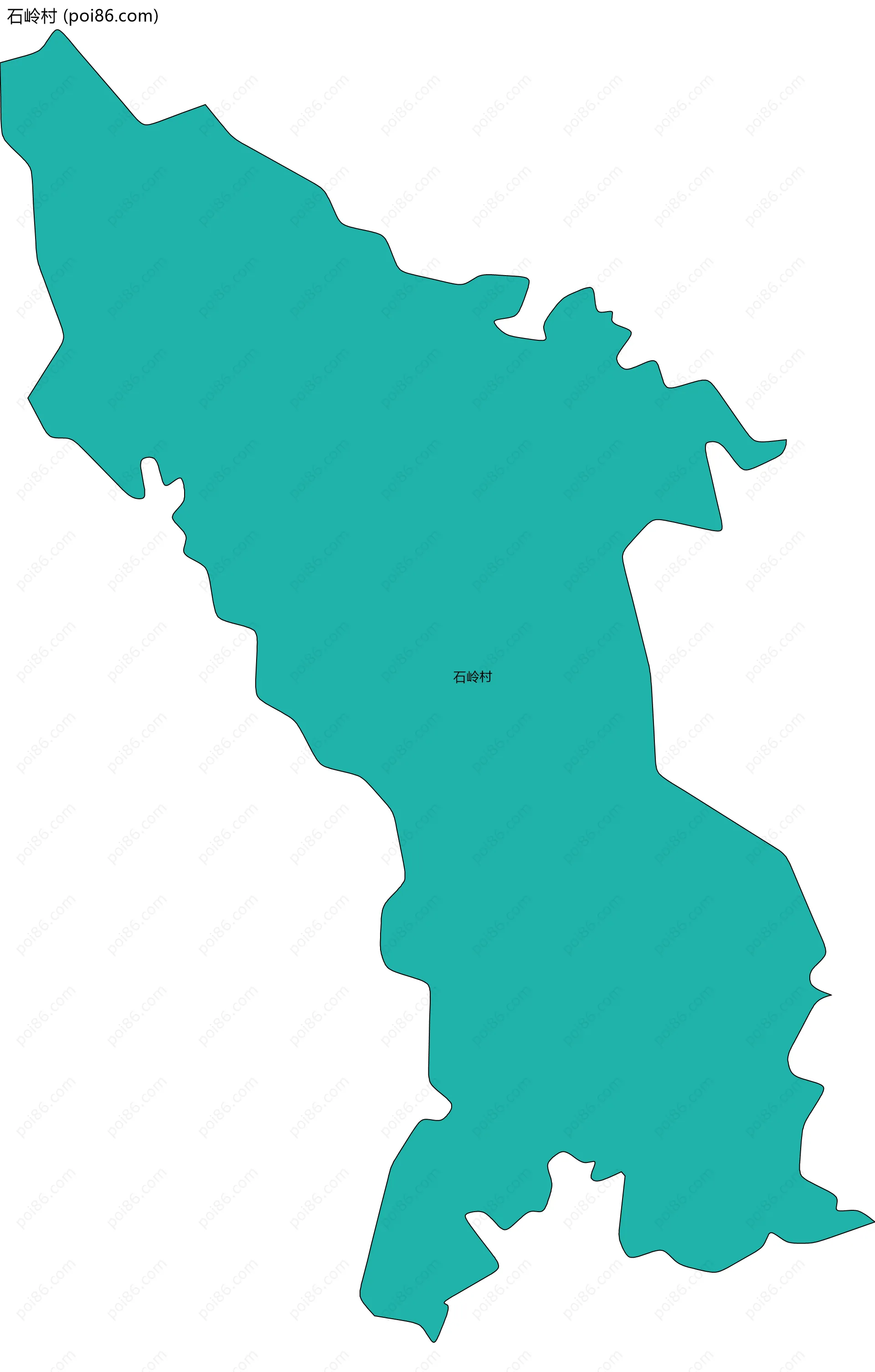 石岭村边界地图