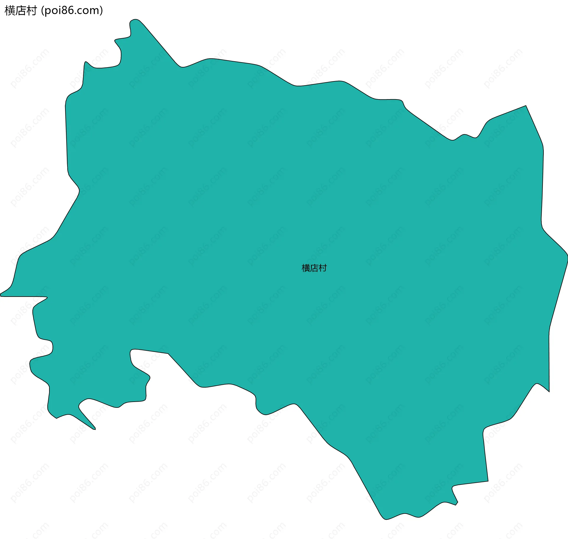 横店村边界地图