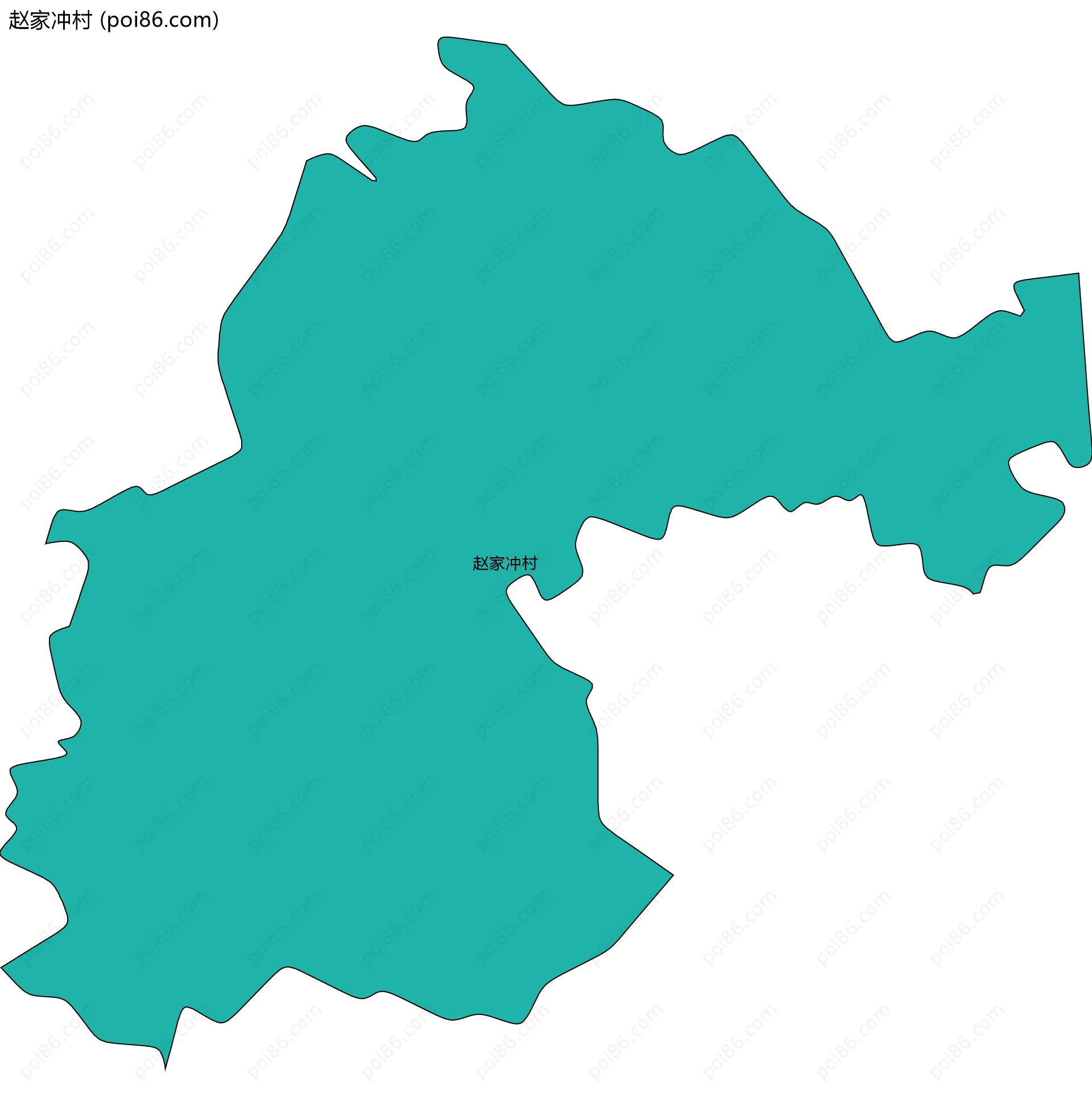 赵家冲村边界地图