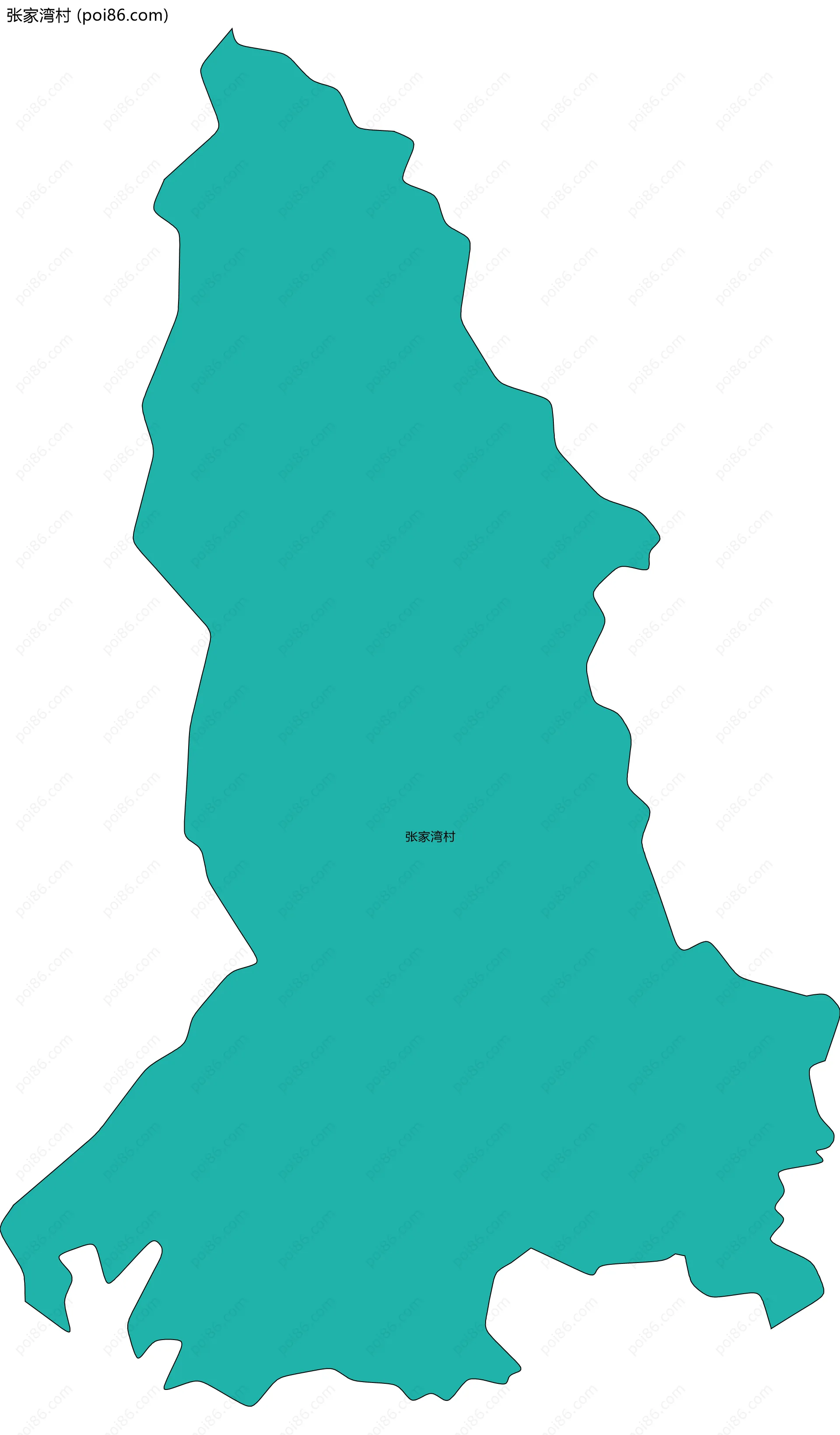 张家湾村边界地图