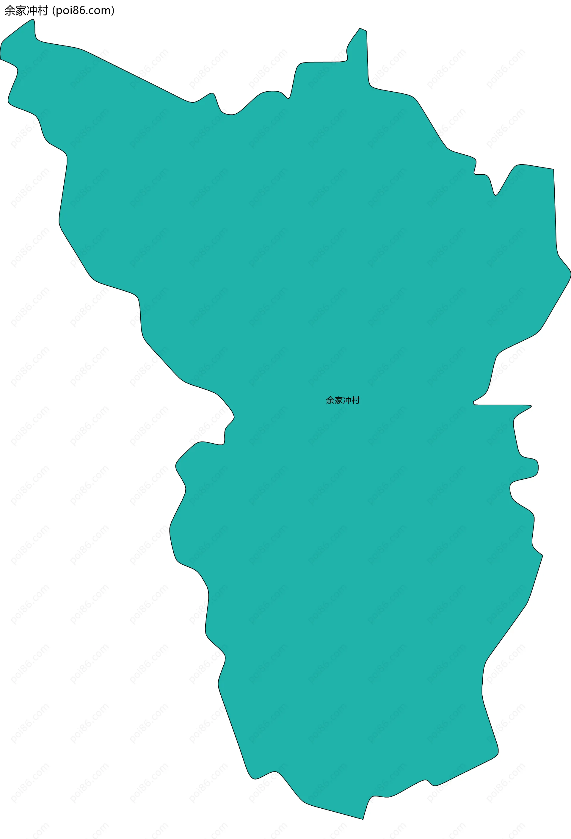 余家冲村边界地图