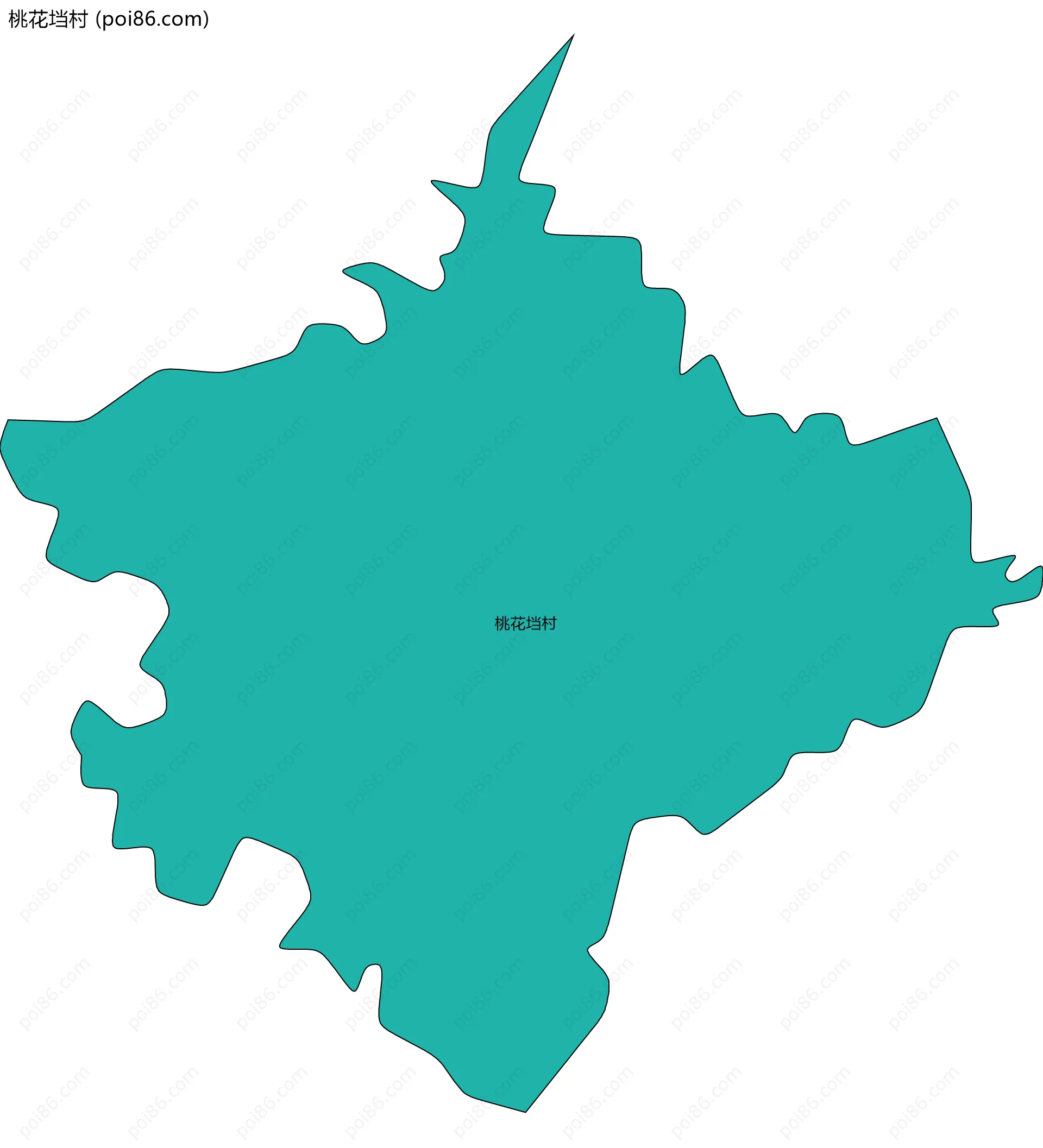 桃花垱村边界地图