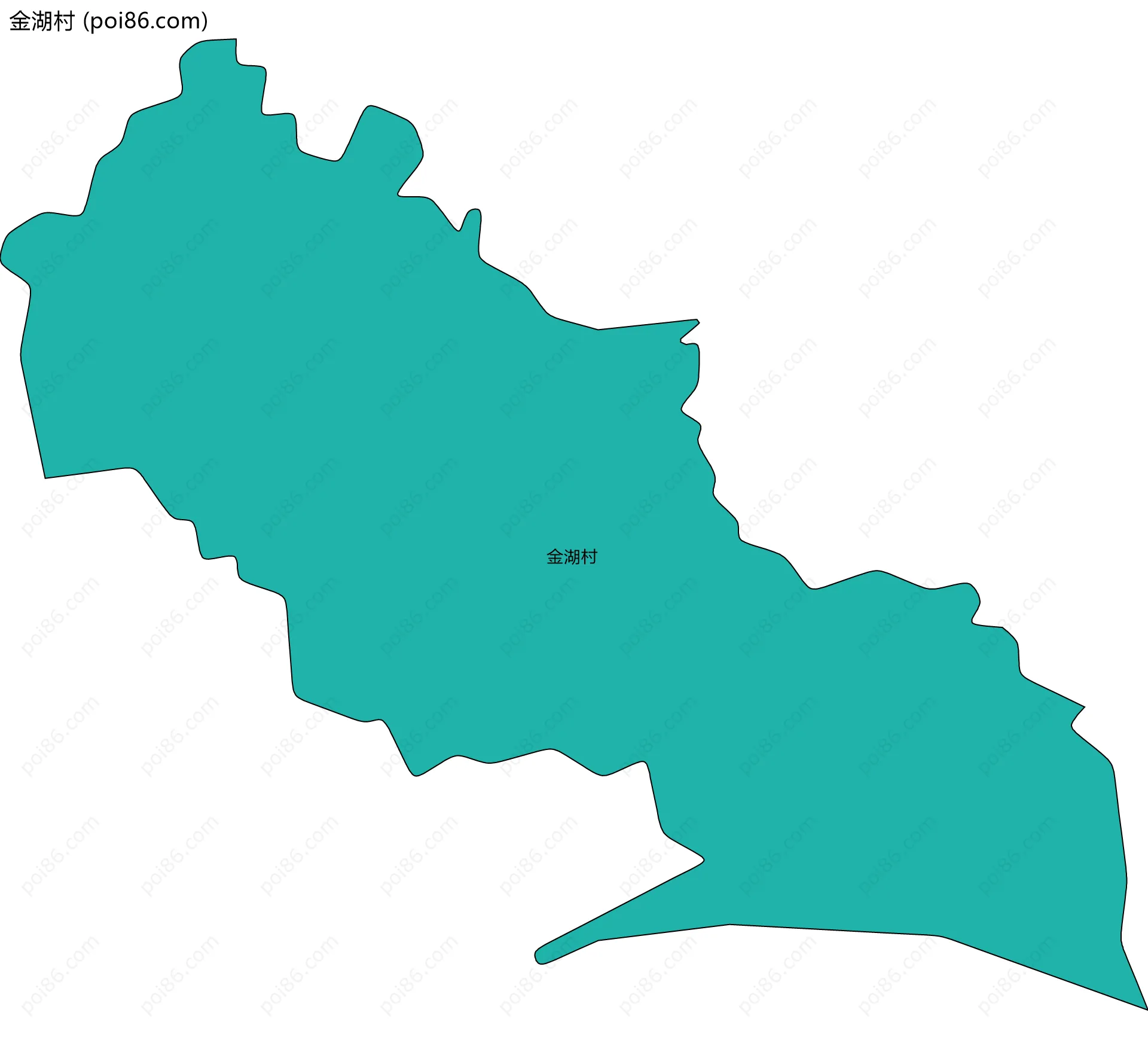 金湖村边界地图