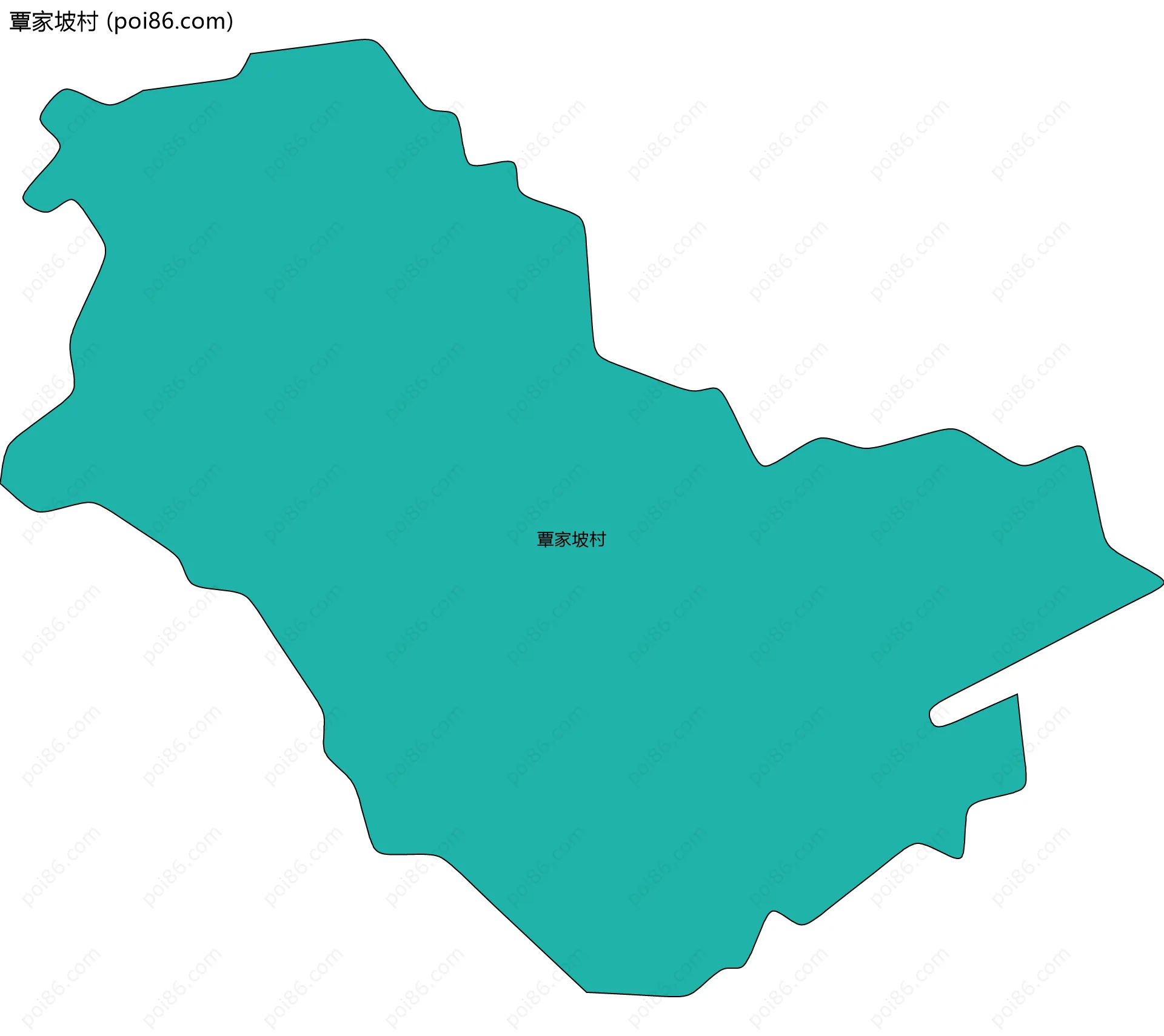 覃家坡村边界地图