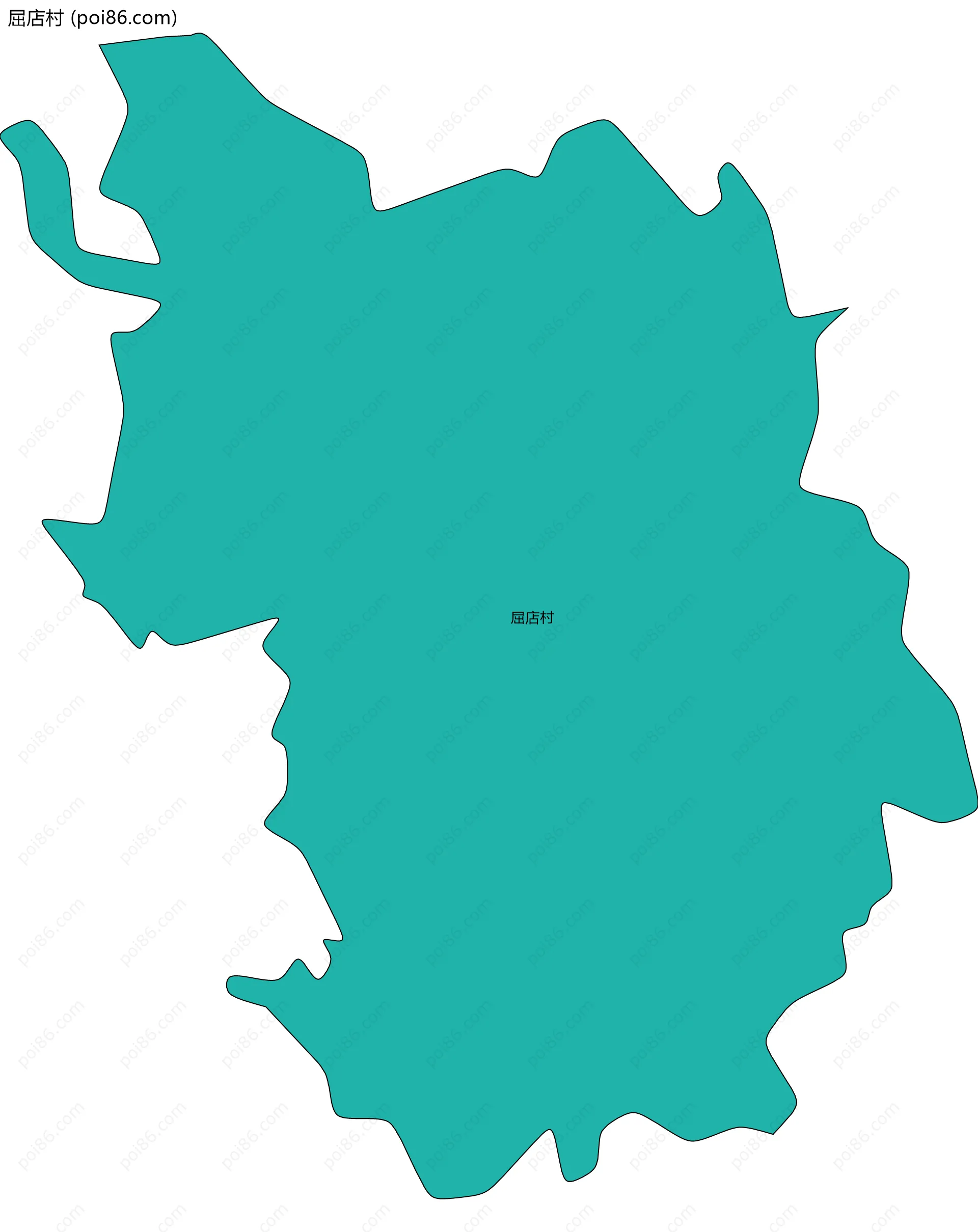 屈店村边界地图