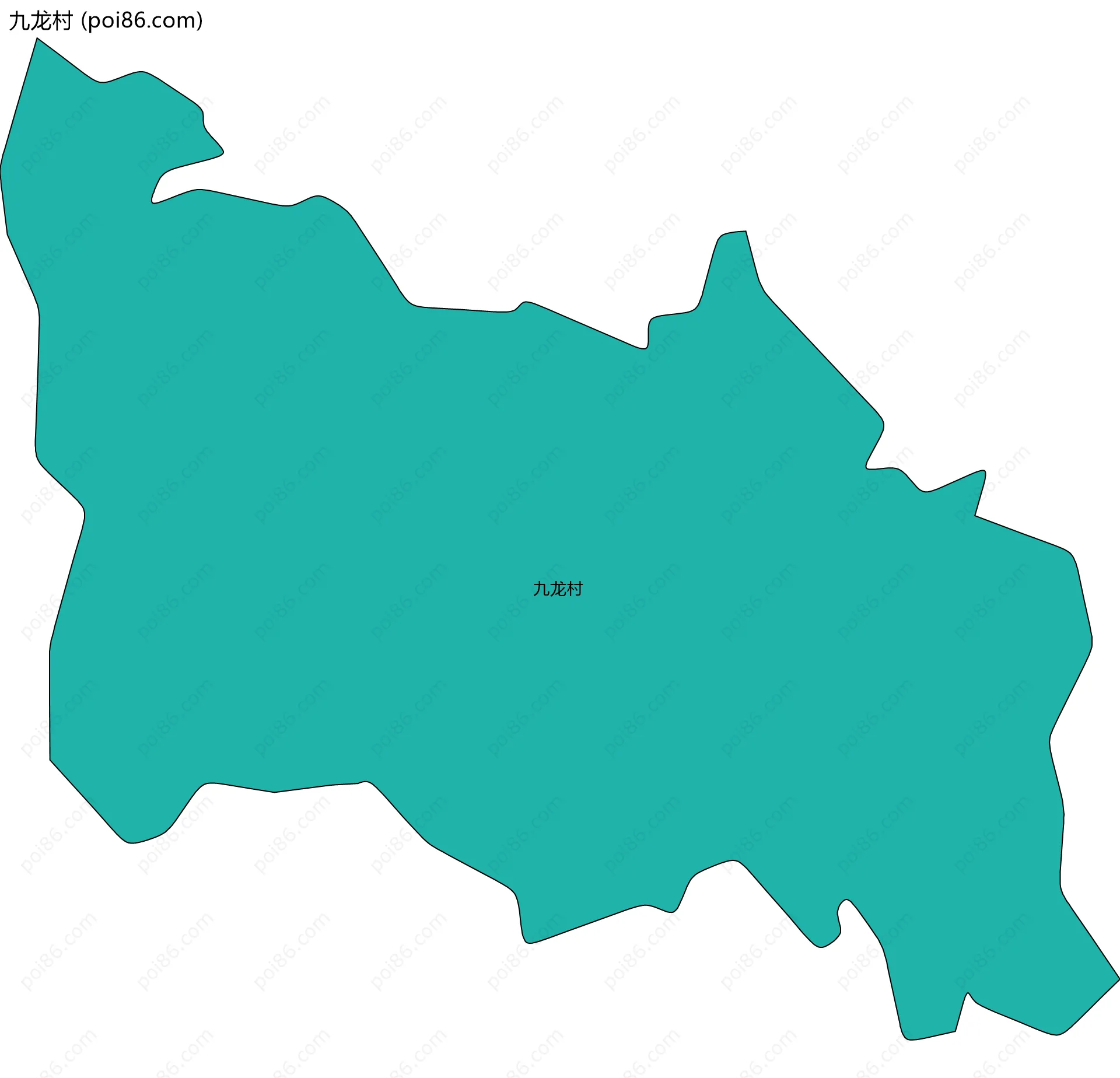 九龙村边界地图