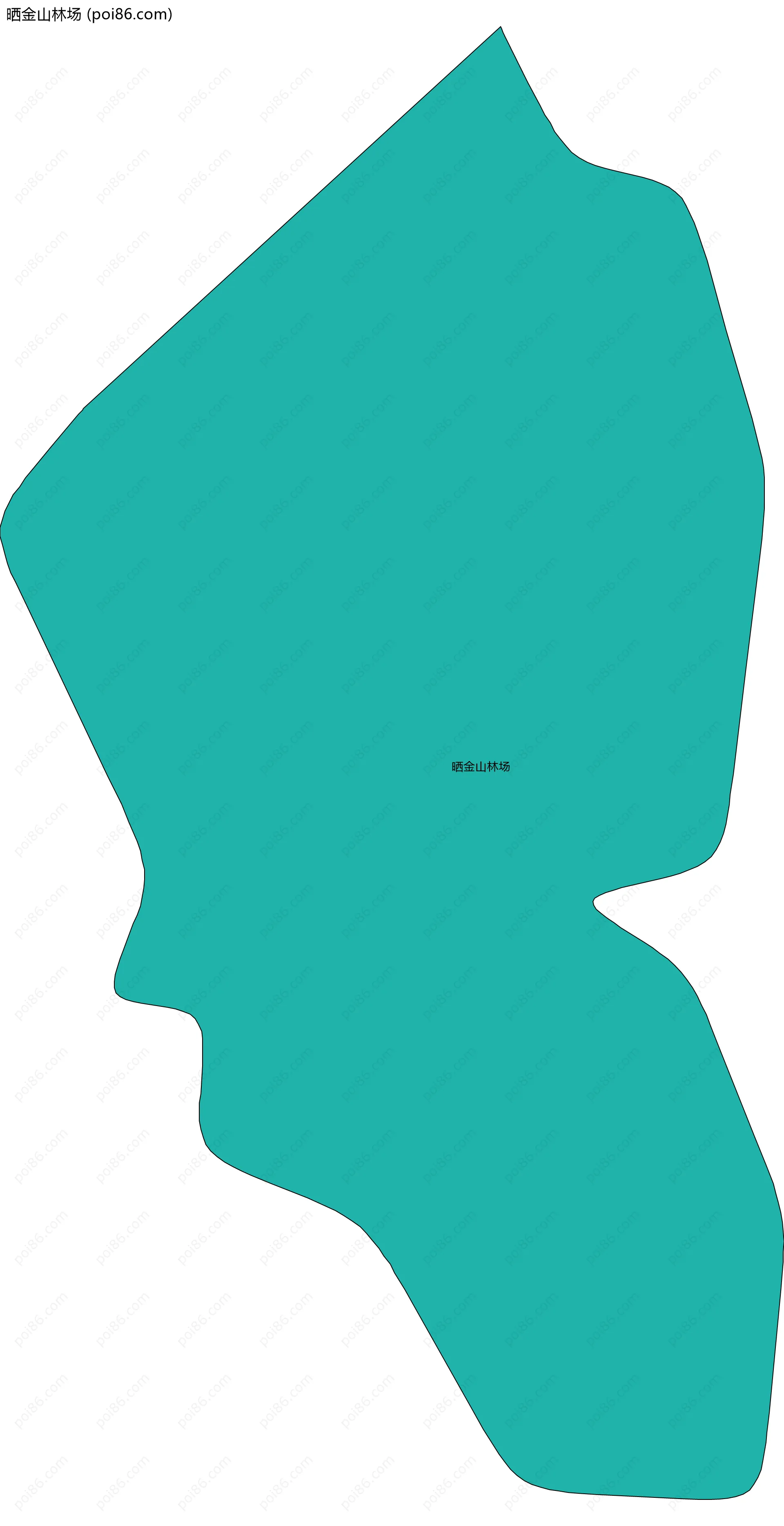 晒金山林场边界地图